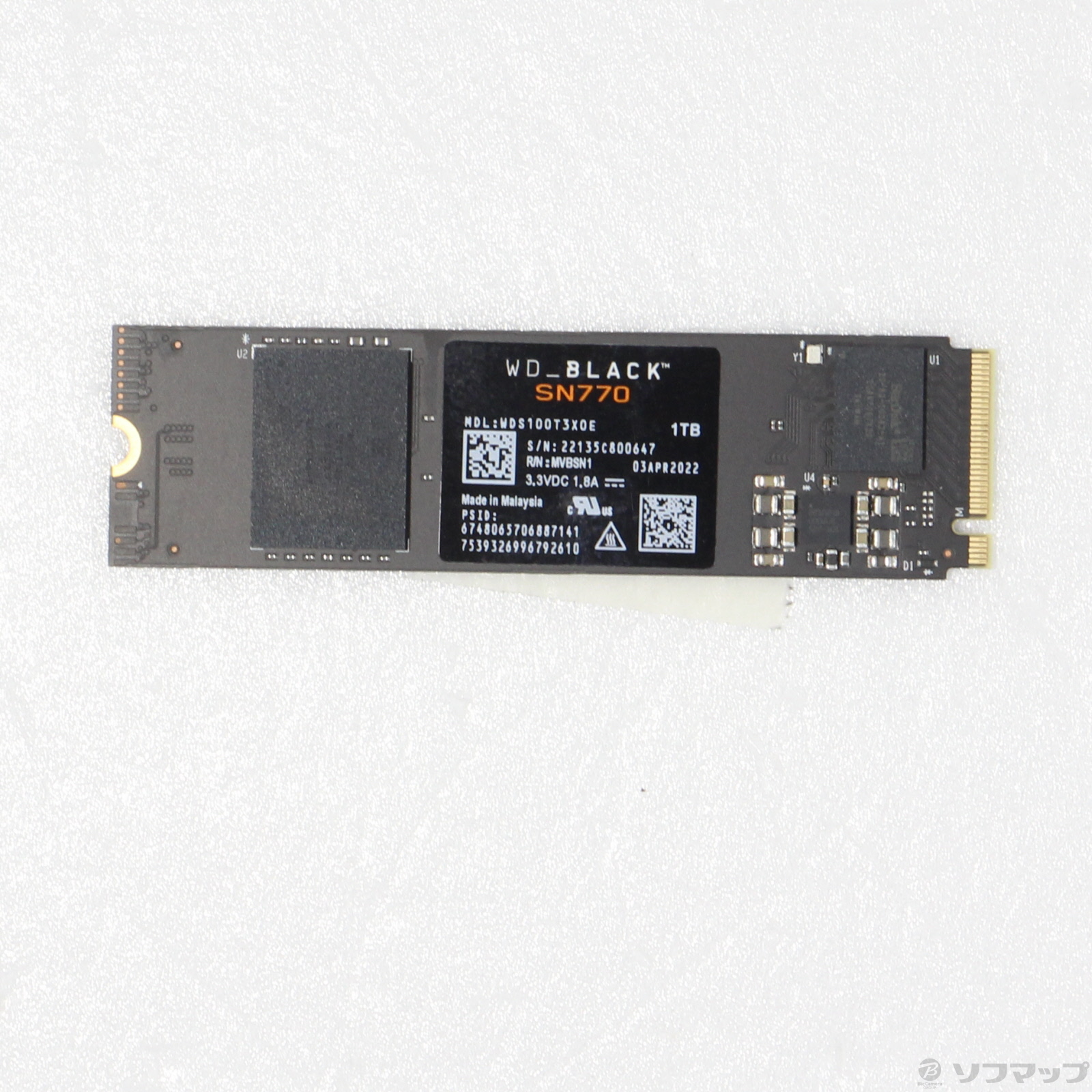 新品)内臓SSD WESTERN DIGITAL SN770 1TB 1個 中古】WDS100T3X0E WD