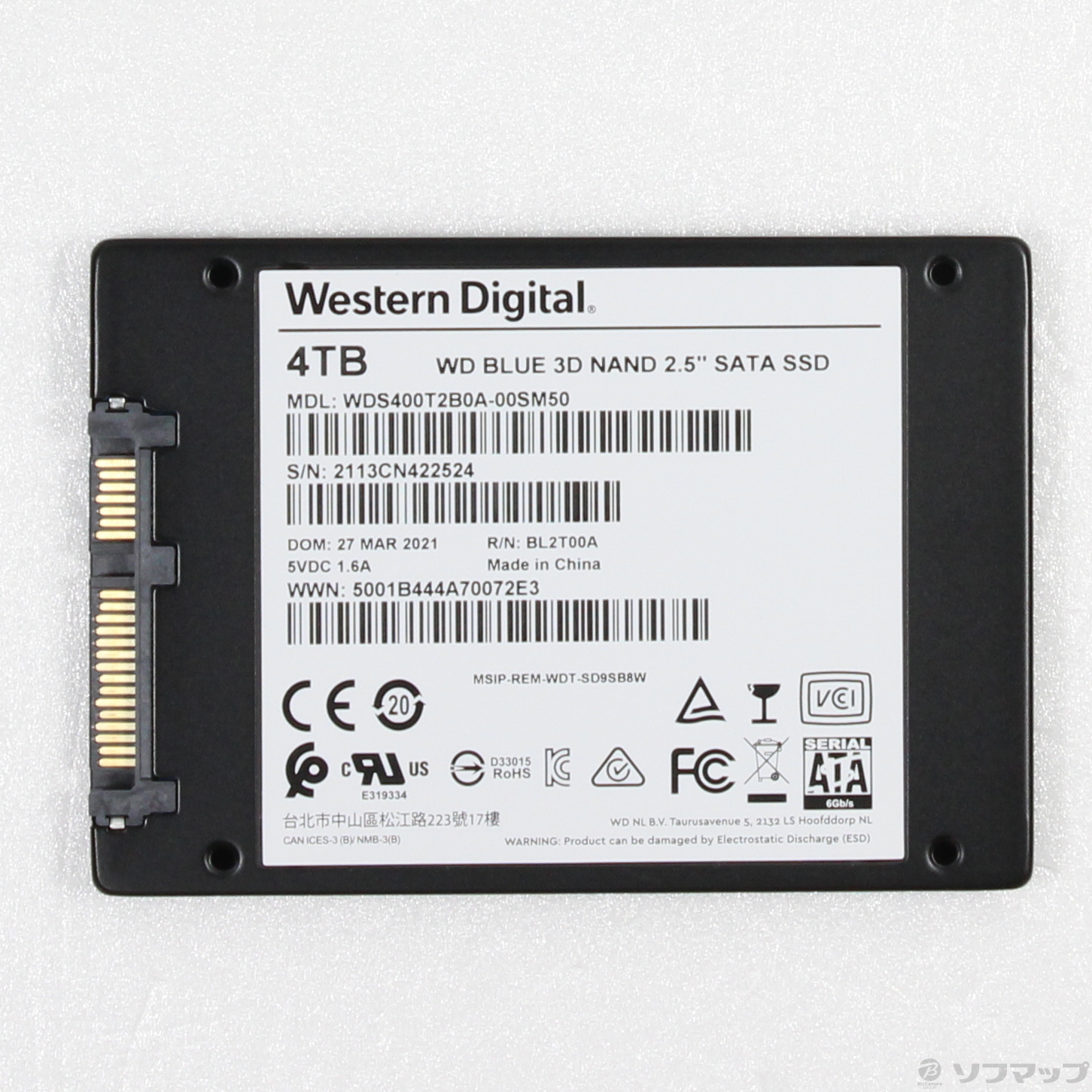 WD Blue 3D NAND SATA WDS400T2B0A