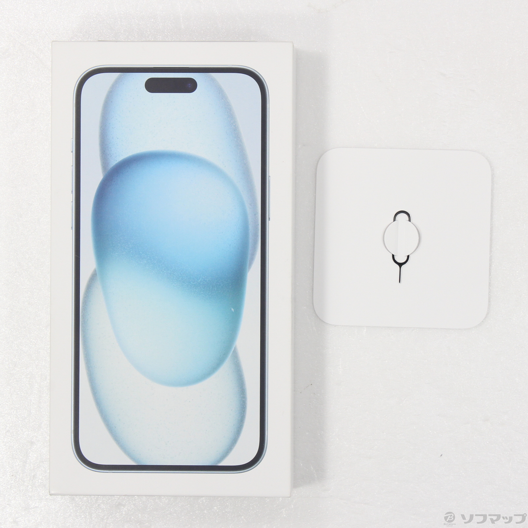 中古】iPhone15 Plus 256GB ブルー MU0N3J／A SIMフリー 