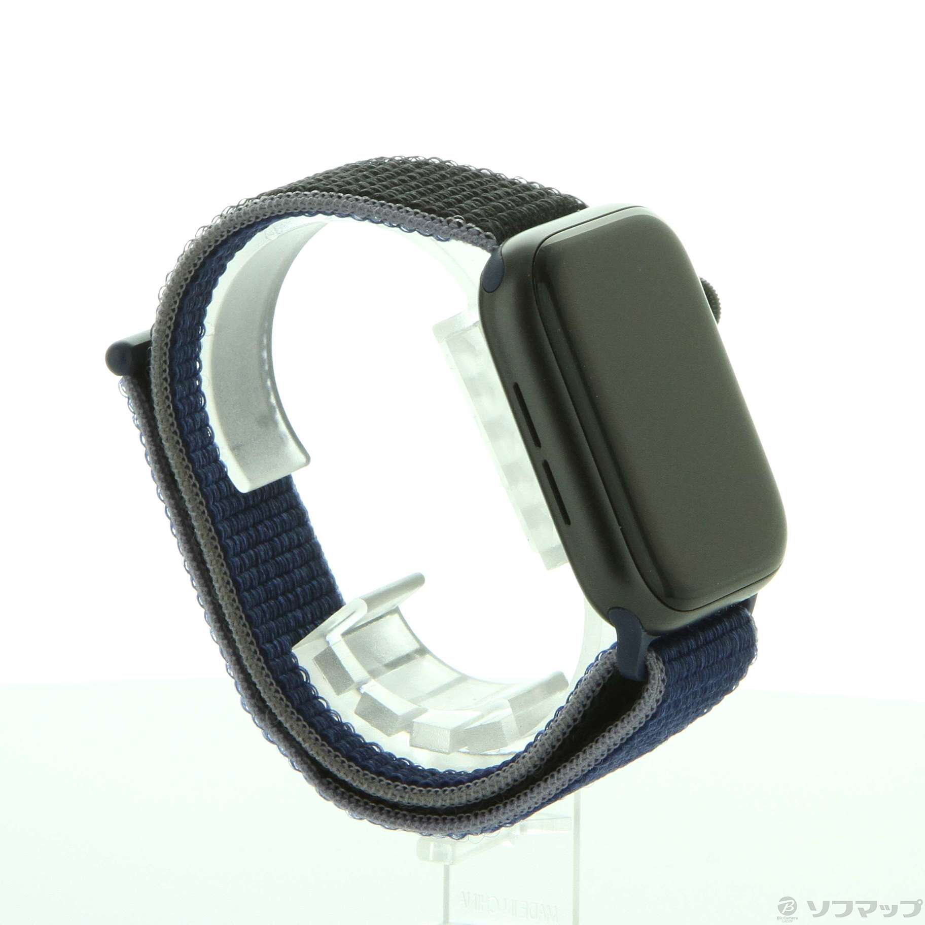 中古品〕 Apple Watch Series 5 GPS 44mm スペースグレイアルミニウムケース ミッドナイトブルースポーツループ Apple  Watch - Aclpolyester