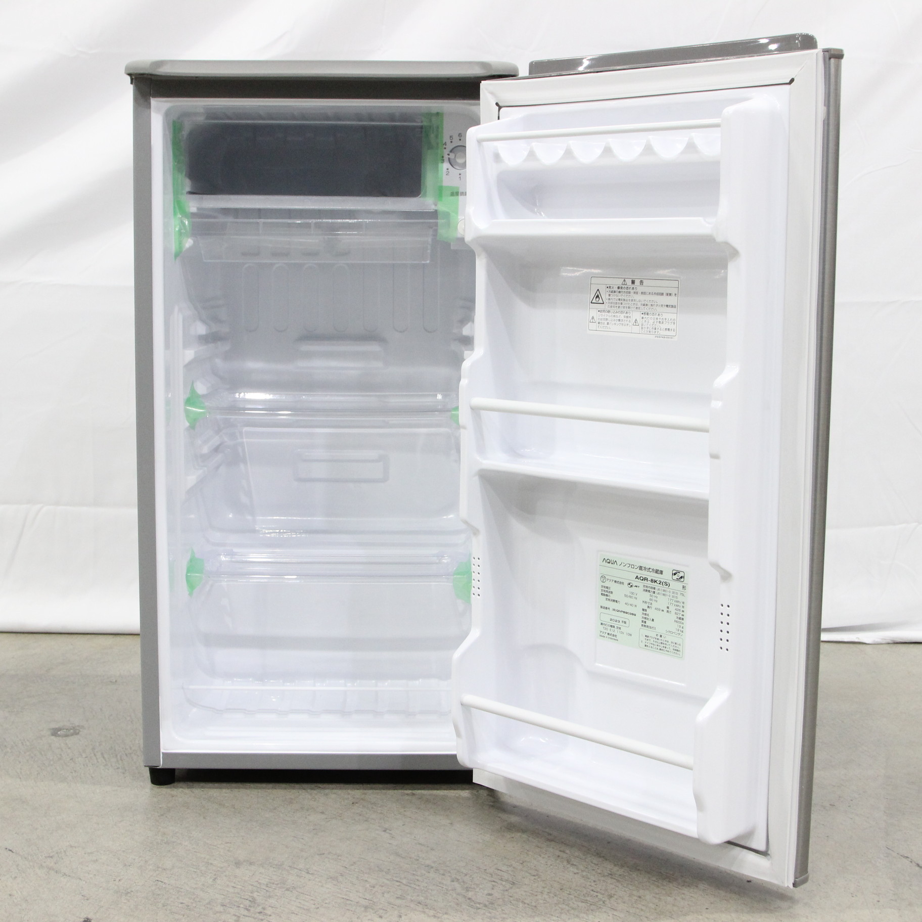 中古】〔展示品〕 冷蔵庫 ブラッシュシルバー AQR-8K2(S) ［幅42.6cm