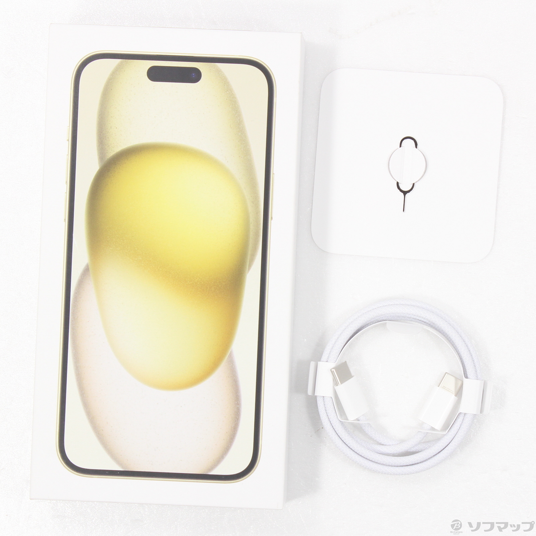 中古】iPhone15 Plus 128GB イエロー MU0A3J／A SIMフリー 