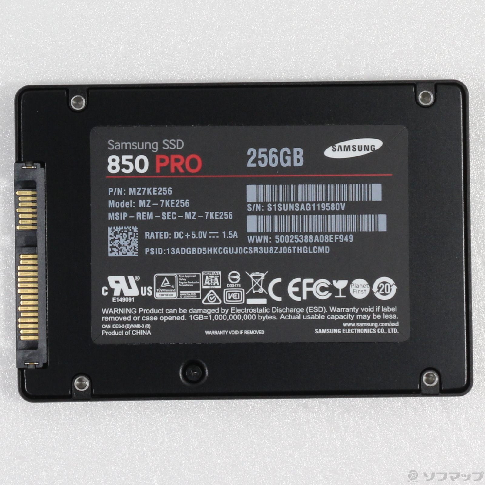 (中古)SAMSUNG SSD 850 PRO 2.5 SATA III 256GB MZ-7KE256(305-ud)