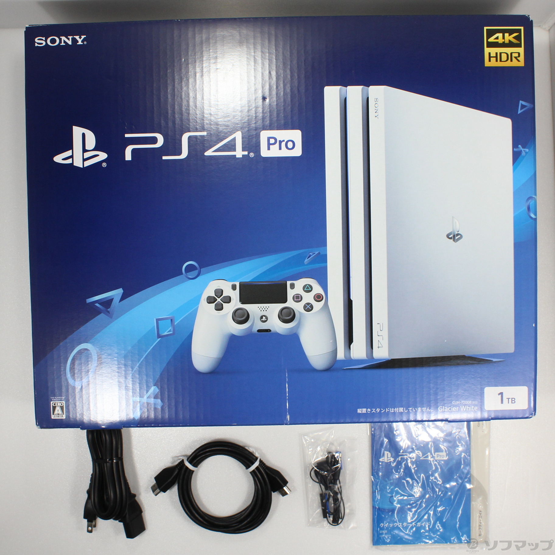 PS4 PlayStation 4 Pro グレイシャー・ホワイト 1TB (CUH-7100BB02 ...