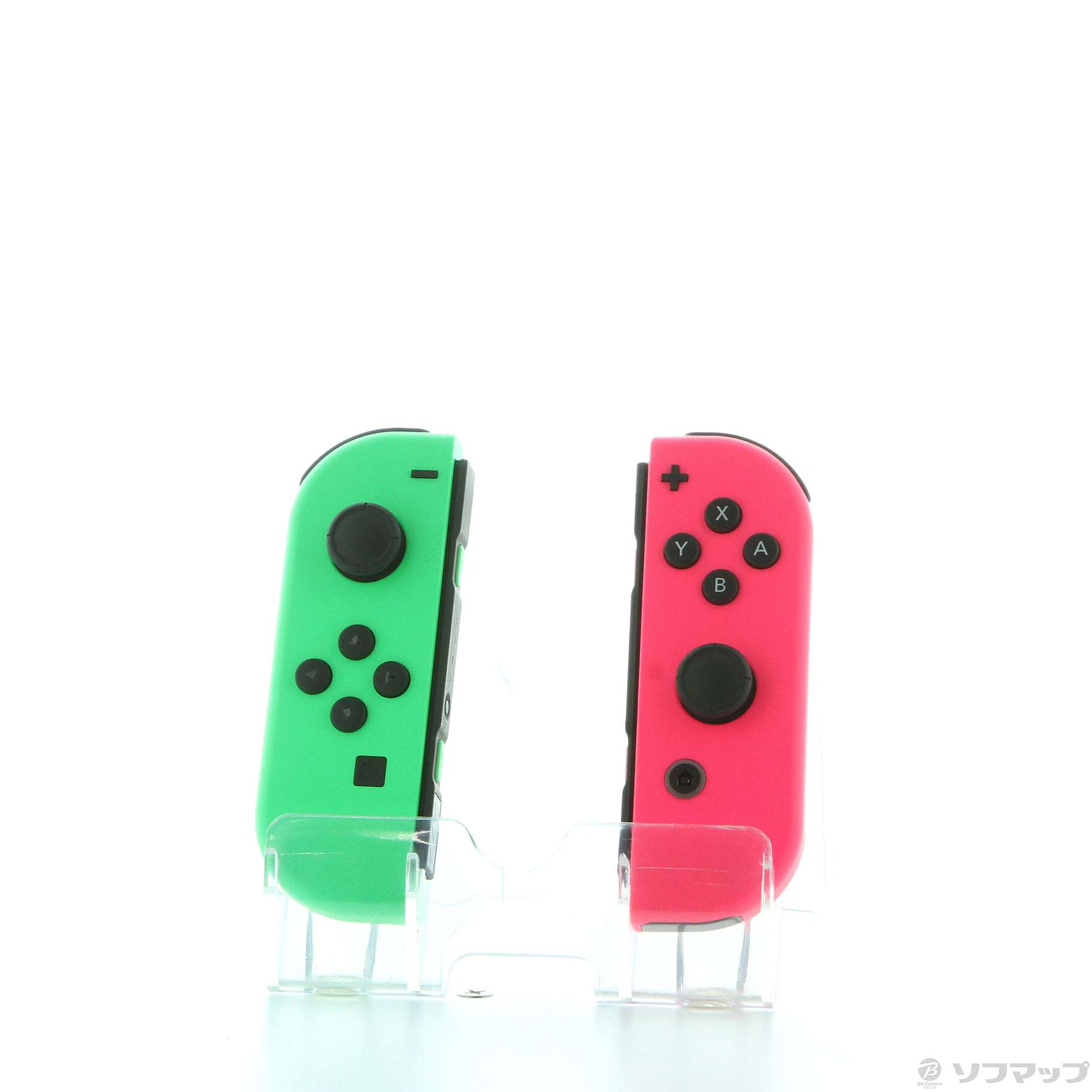 中古品〕 JOY-CON (L) ネオングリーン／ (R) ネオンピンク 【Switch 