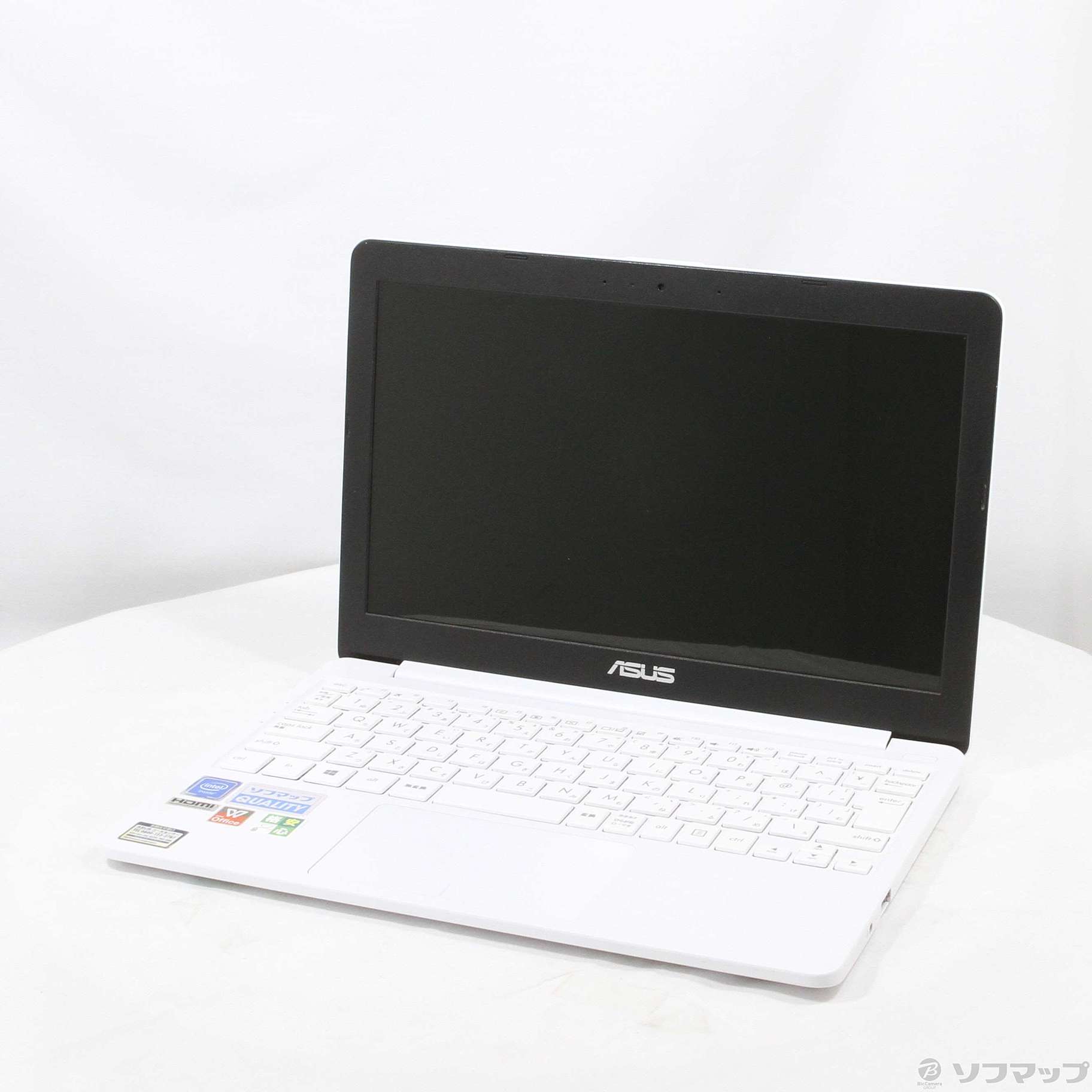 (中古)ASUS 格安安心パソコン E203MA E203MA-4000W パールホワイト (Windows 10)(368-ud)