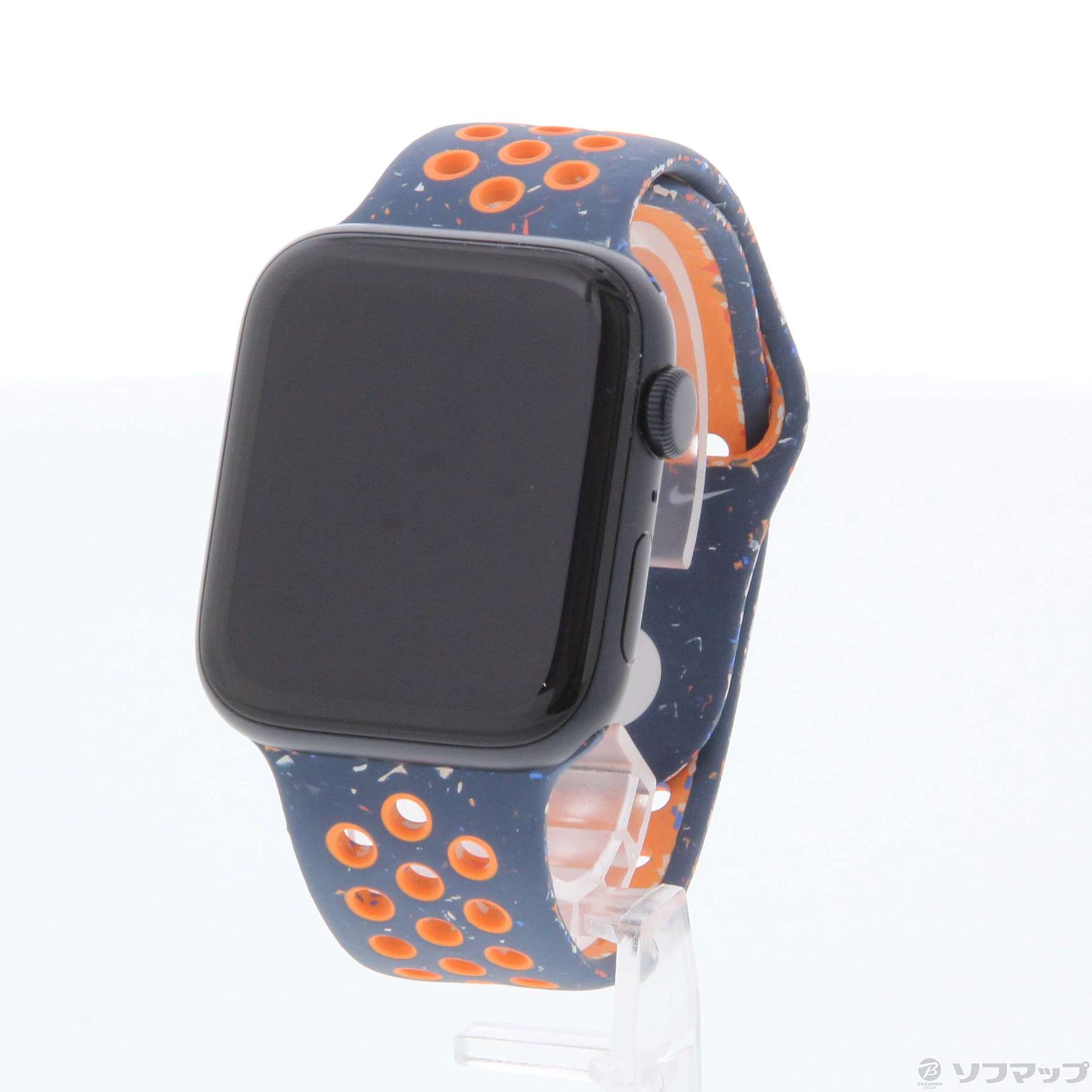 Apple Watch SE 第2世代 GPS 44mm ミッドナイトアルミニウムケース ブルーフレームNikeスポーツバンド