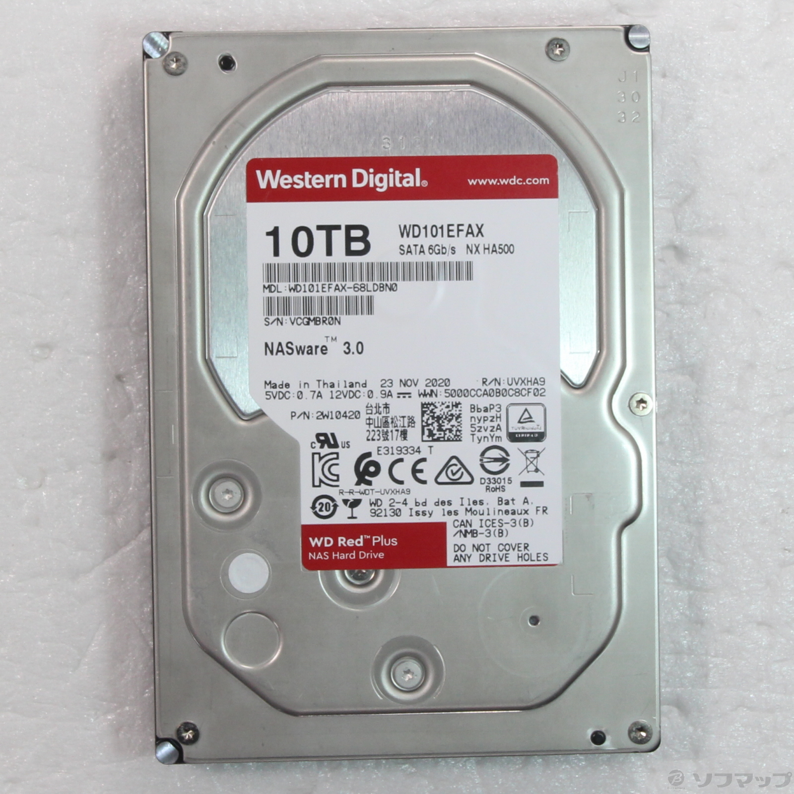 【中古】WD Red Plus WD101EFAX [2133052853930] - リコレ！|ビックカメラグループ ソフマップの中古通販サイト
