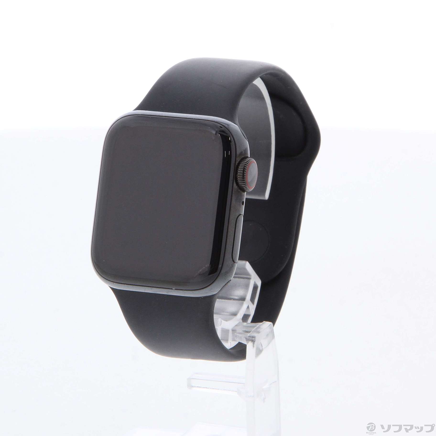 Apple Watch Series 5 GPS + Cellular 40mm スペースブラックステンレススチールケース ブラックスポーツバンド