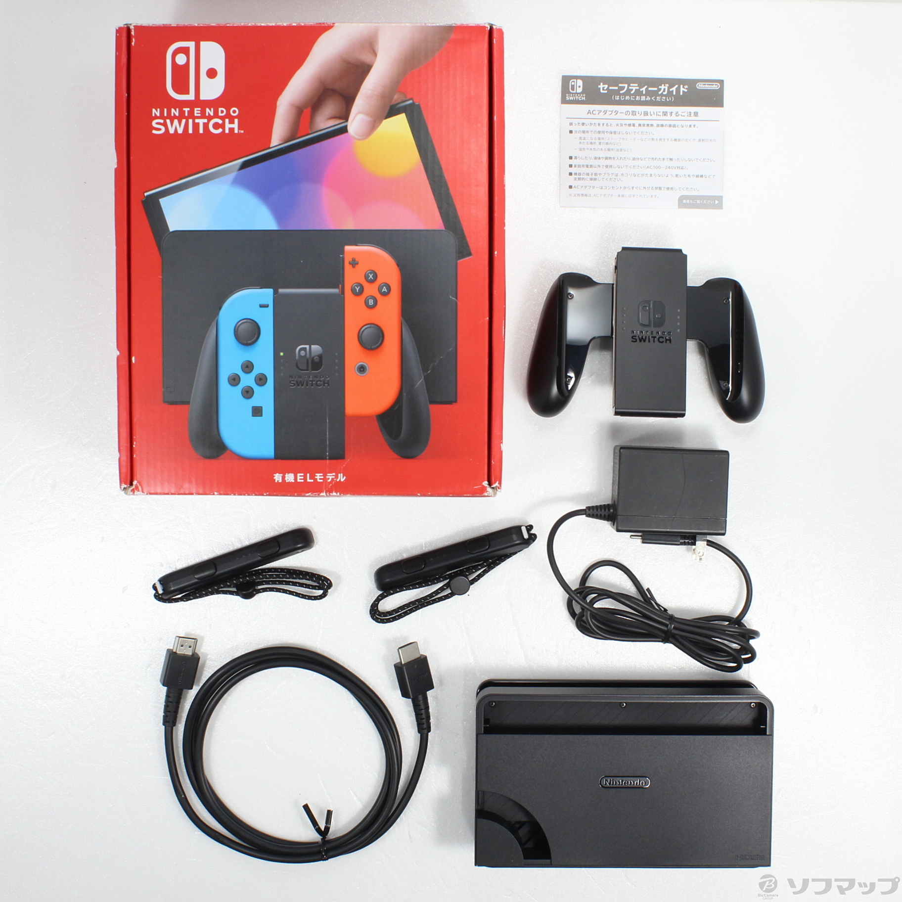 中古品〕 Nintendo Switch 有機ELモデル Joy-Con(L) ネオン