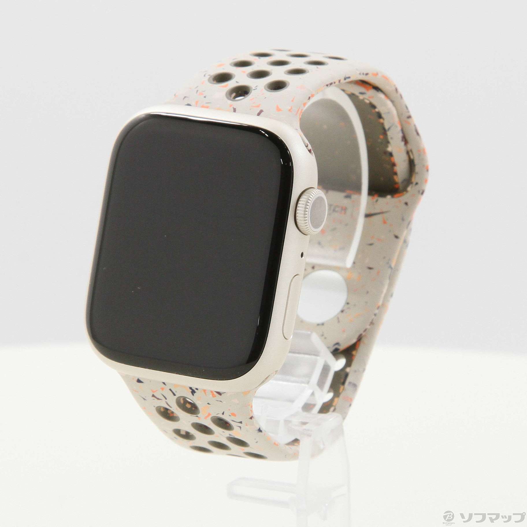 Apple Watch Series 9 GPS 45mm スターライトアルミニウムケース デザートストーンNikeスポーツバンド