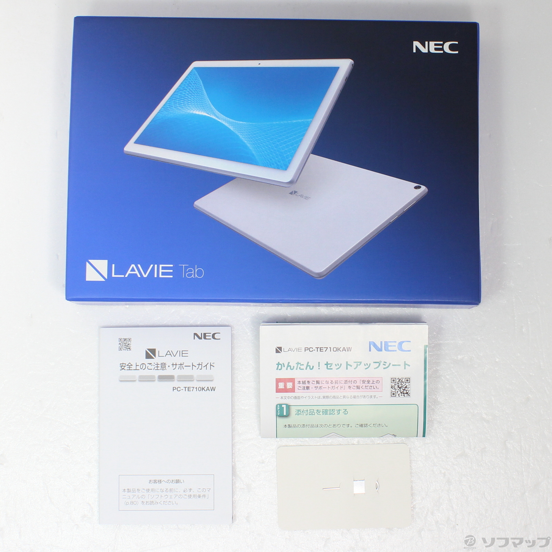 中古】LaVie Tab E TE710／KAW 64GB ホワイト PC-TE710KAW Wi-Fi