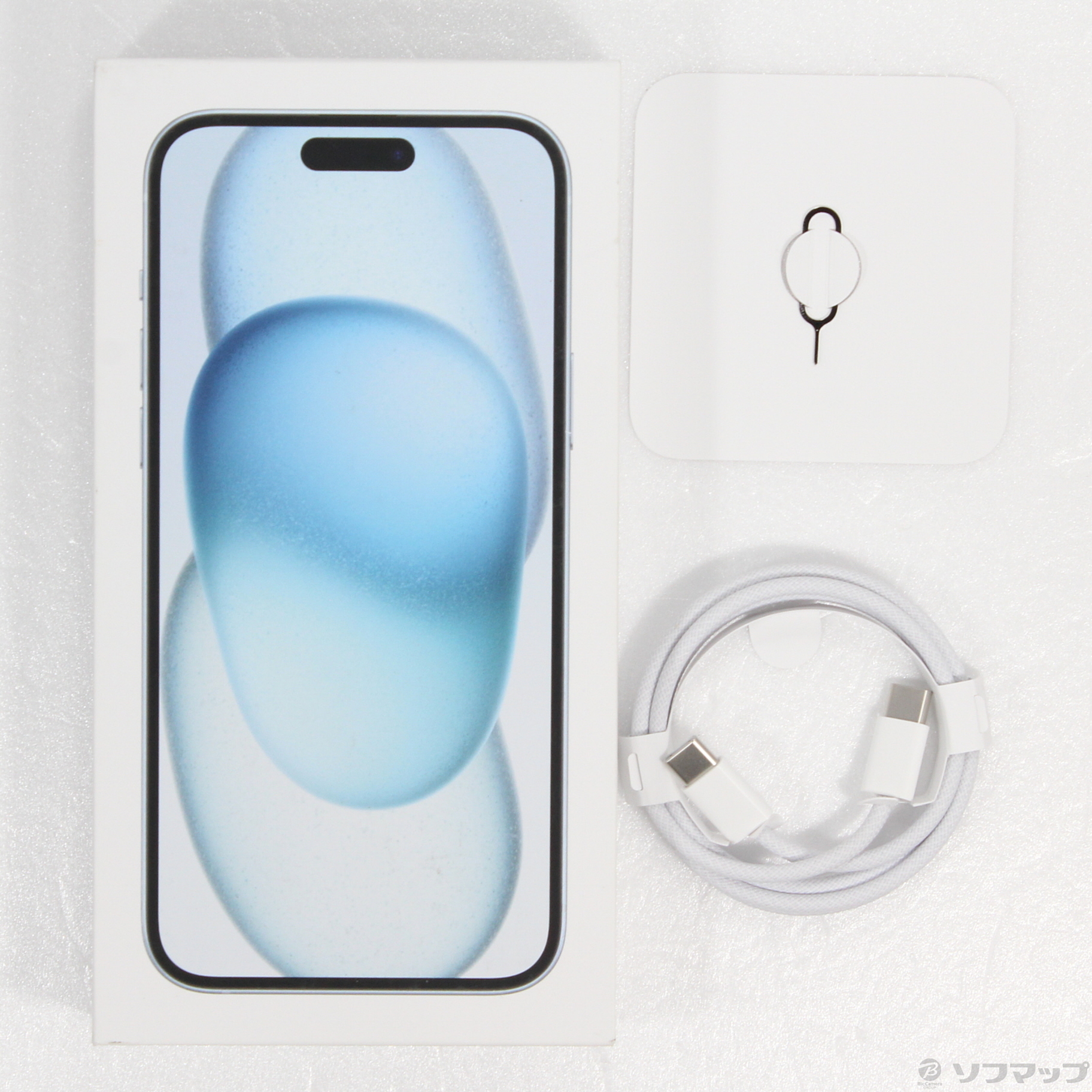 中古】iPhone15 Plus 128GB ブルー MU0D3J／A SIMフリー