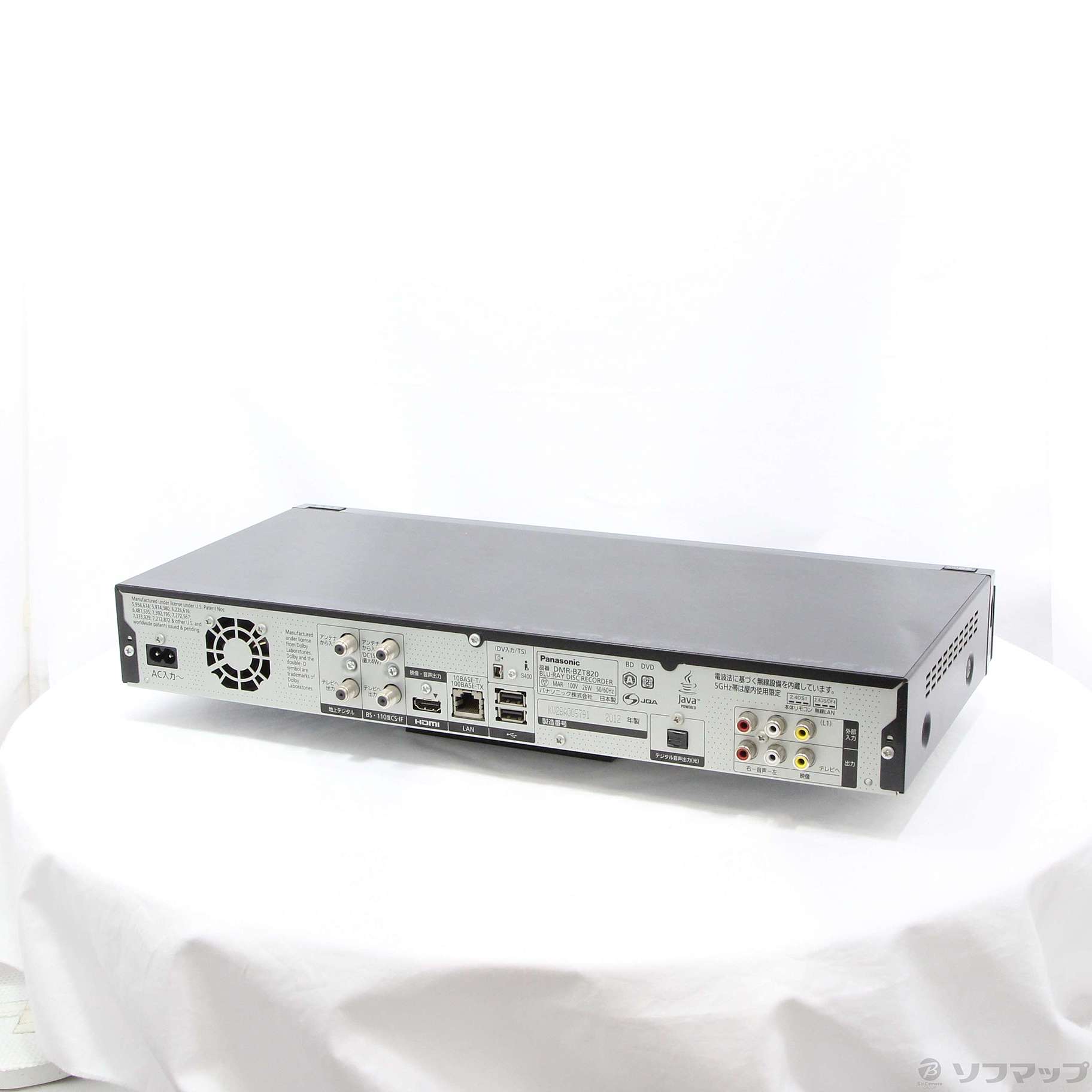 Panasonic DMR-BZT820 HDD/BDレコーダー(3D対応品)●現状品 3D対応 Panasonic DIGA DMR-BZT820 HDD&frasl;BDレコーダー○現状品
