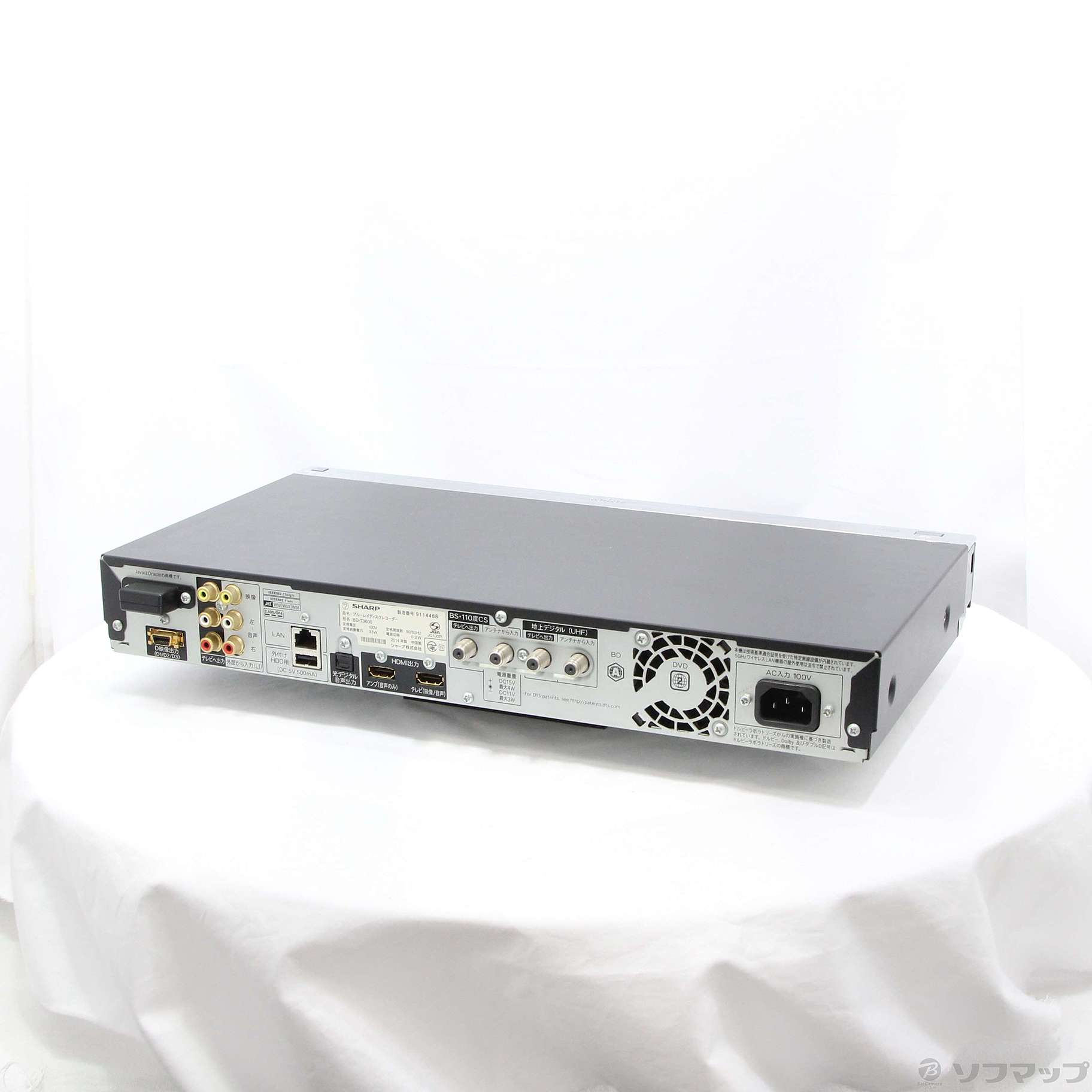中古】〔中古品〕 AQUOSブルーレイ BD-T3600 [2133052999966] - リコレ 