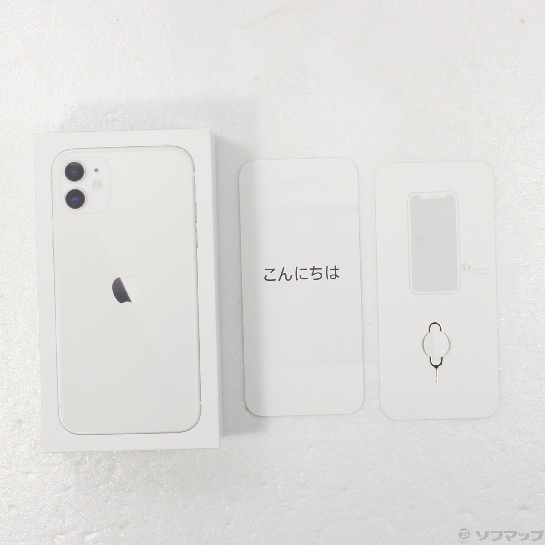 中古】iPhone11 128GB ホワイト MWM22J／A SIMフリー