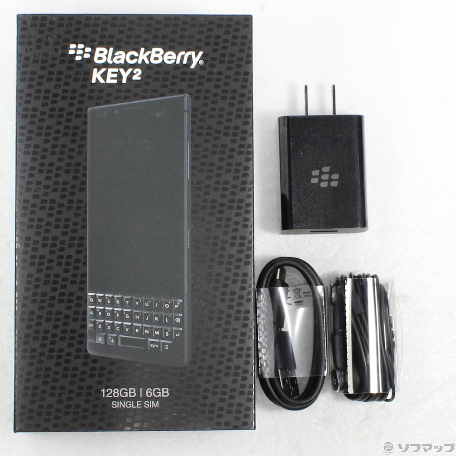 中古】BlackBerry KEY2 128GB ブラック BBF1009 SIMフリー