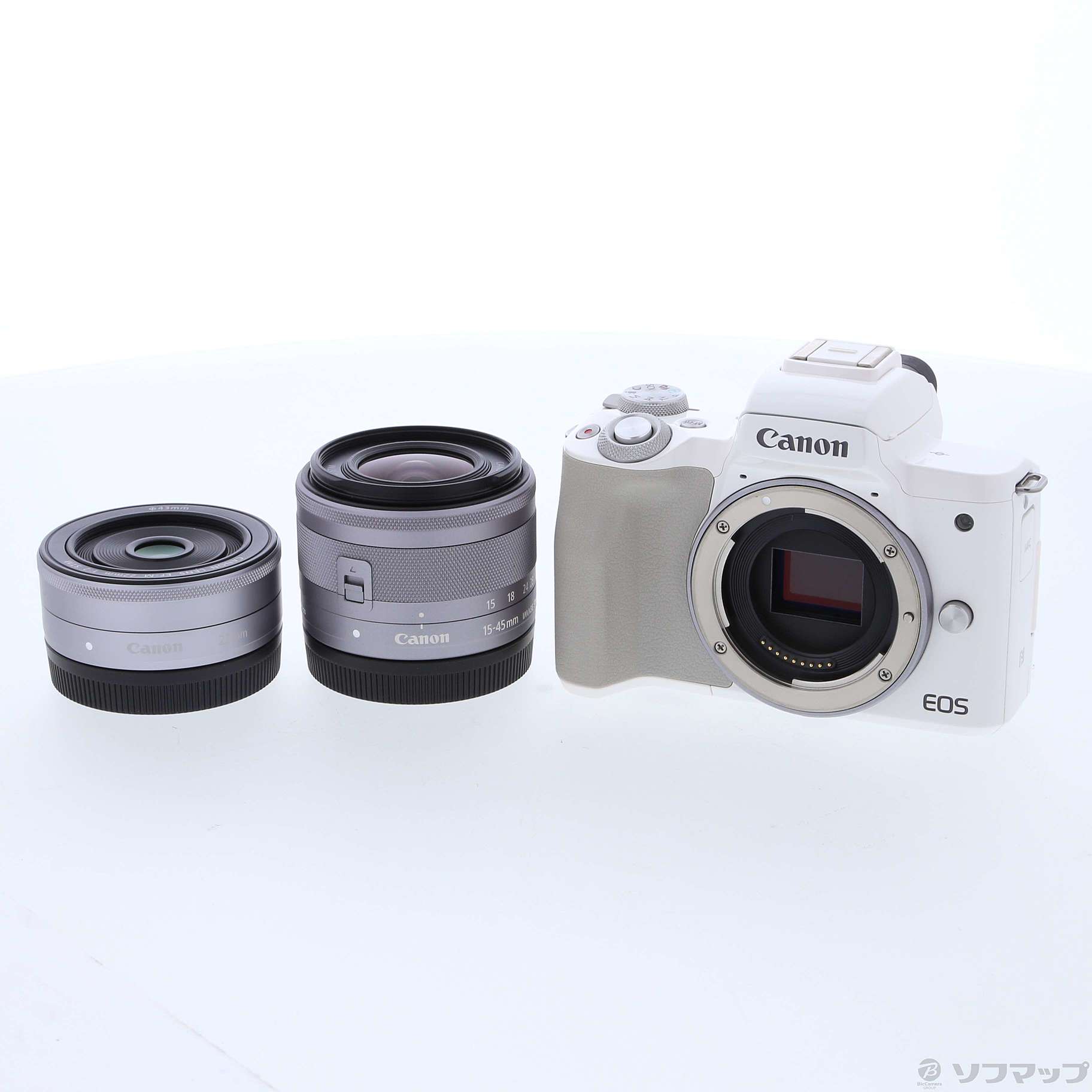 中古】EOS Kiss M ダブルレンズキット ホワイト [2133053027248 