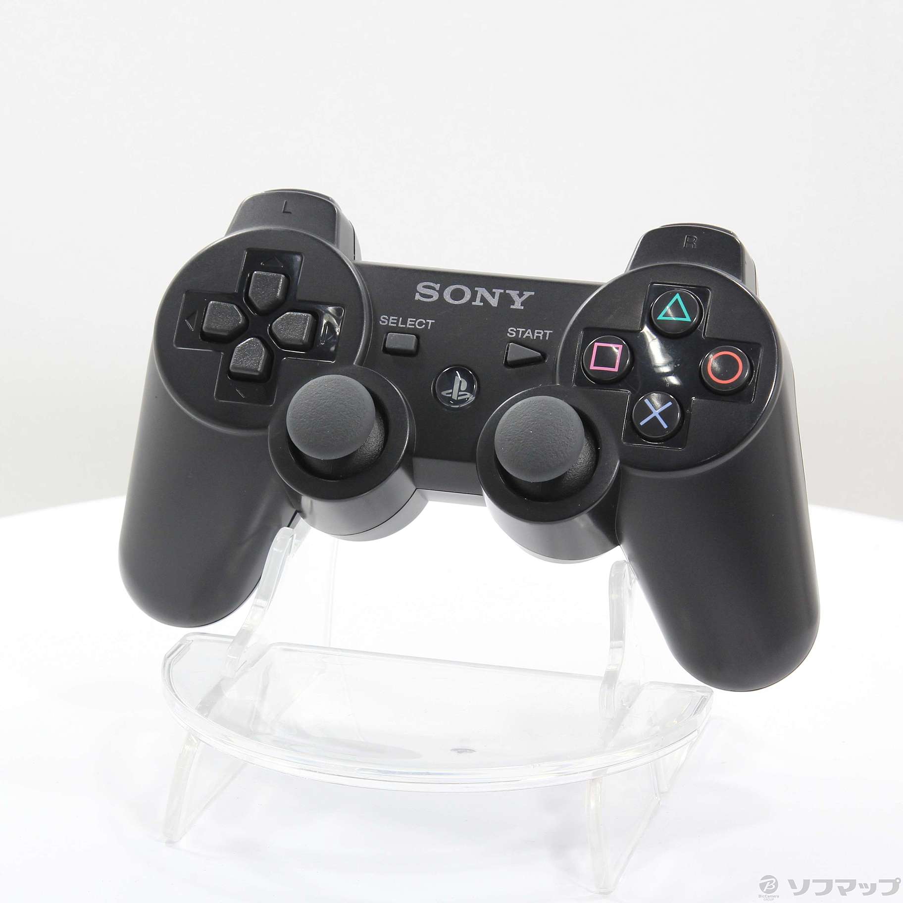 中古品〕 ワイヤレスコントローラー DUALSHOCK3 クリアブラック 【PS3