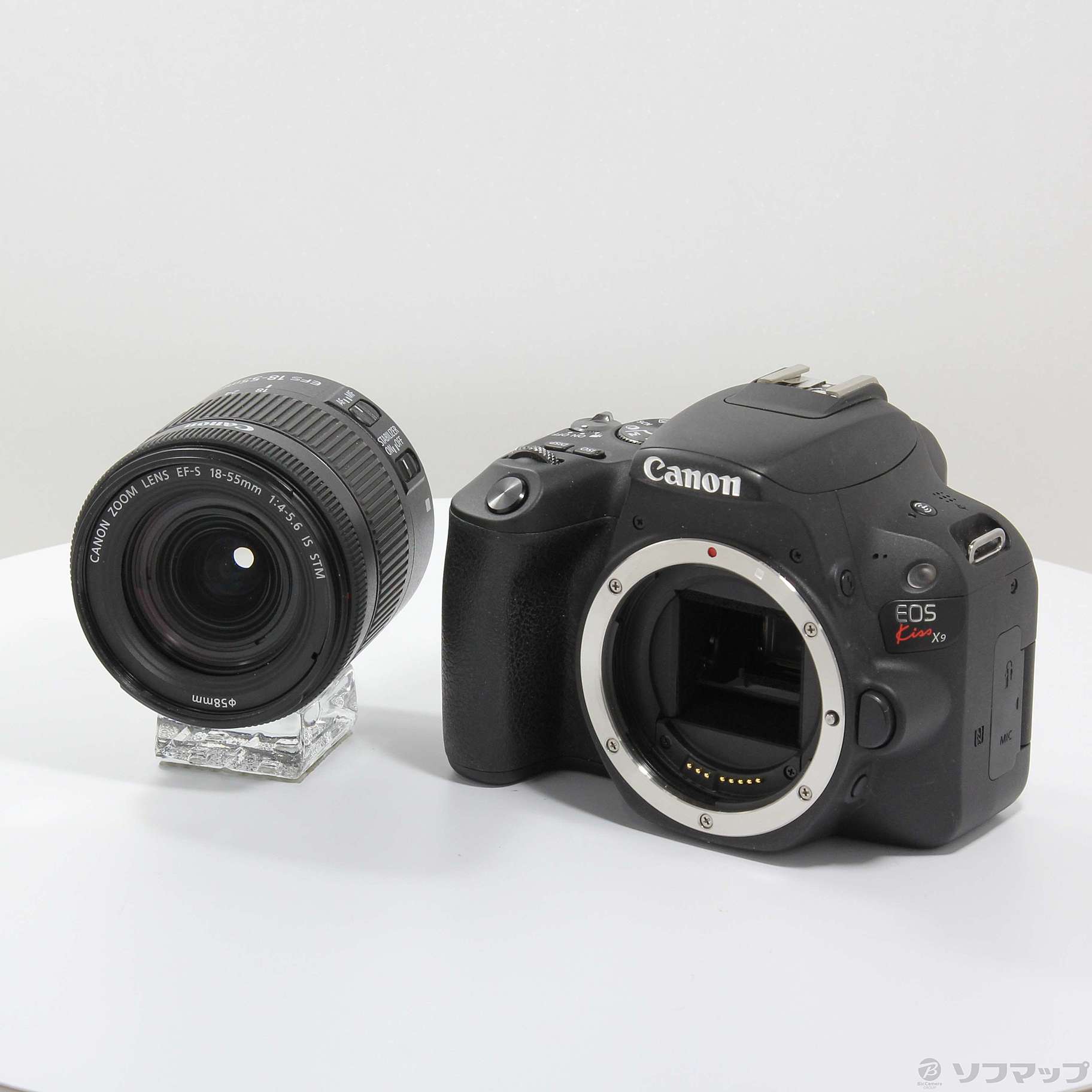 中古】EOS Kiss X9 ブラック EF-S18-55 IS STM レンズキット