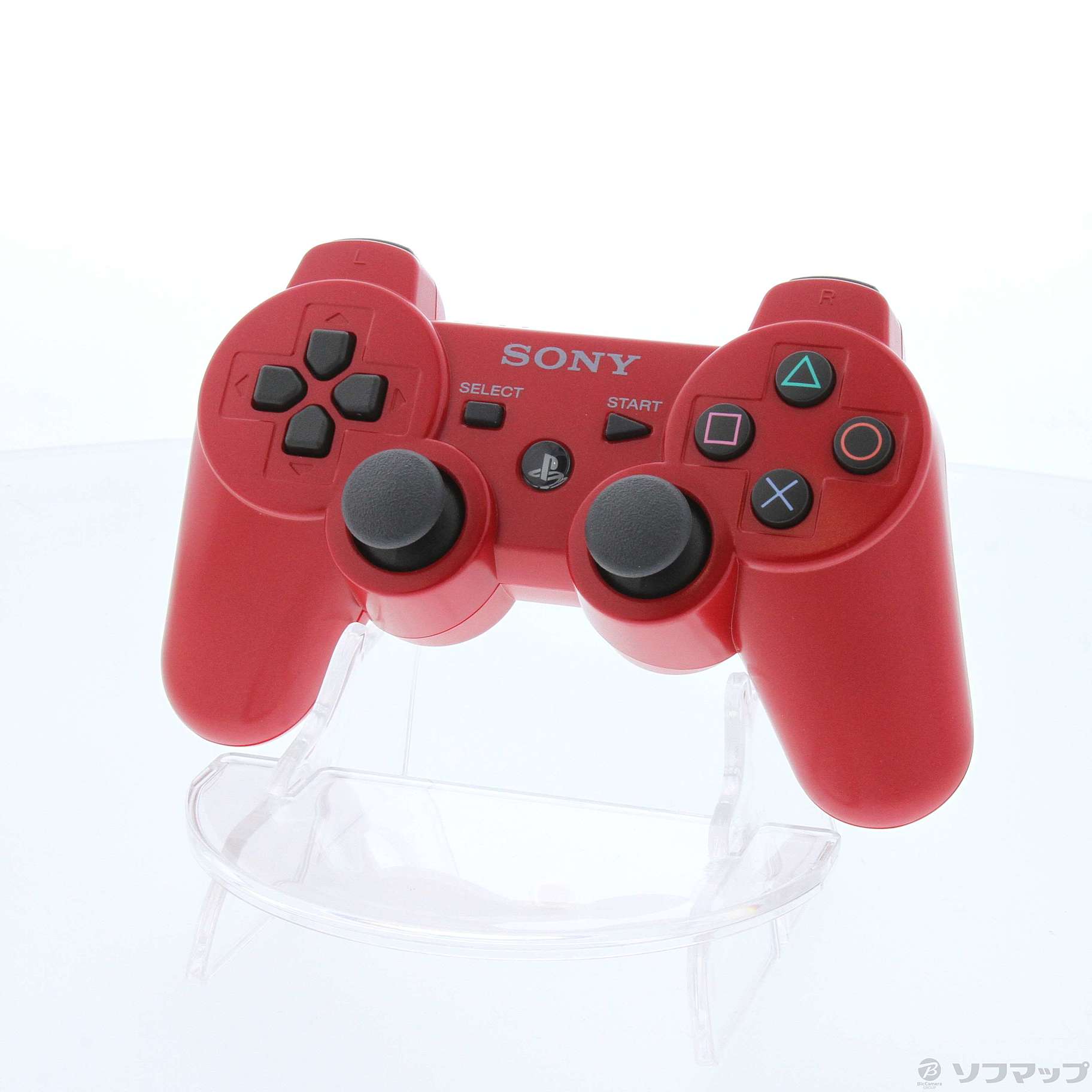 中古】ワイヤレスコントローラー DUALSHOCK3 ディープレッド CECH ...