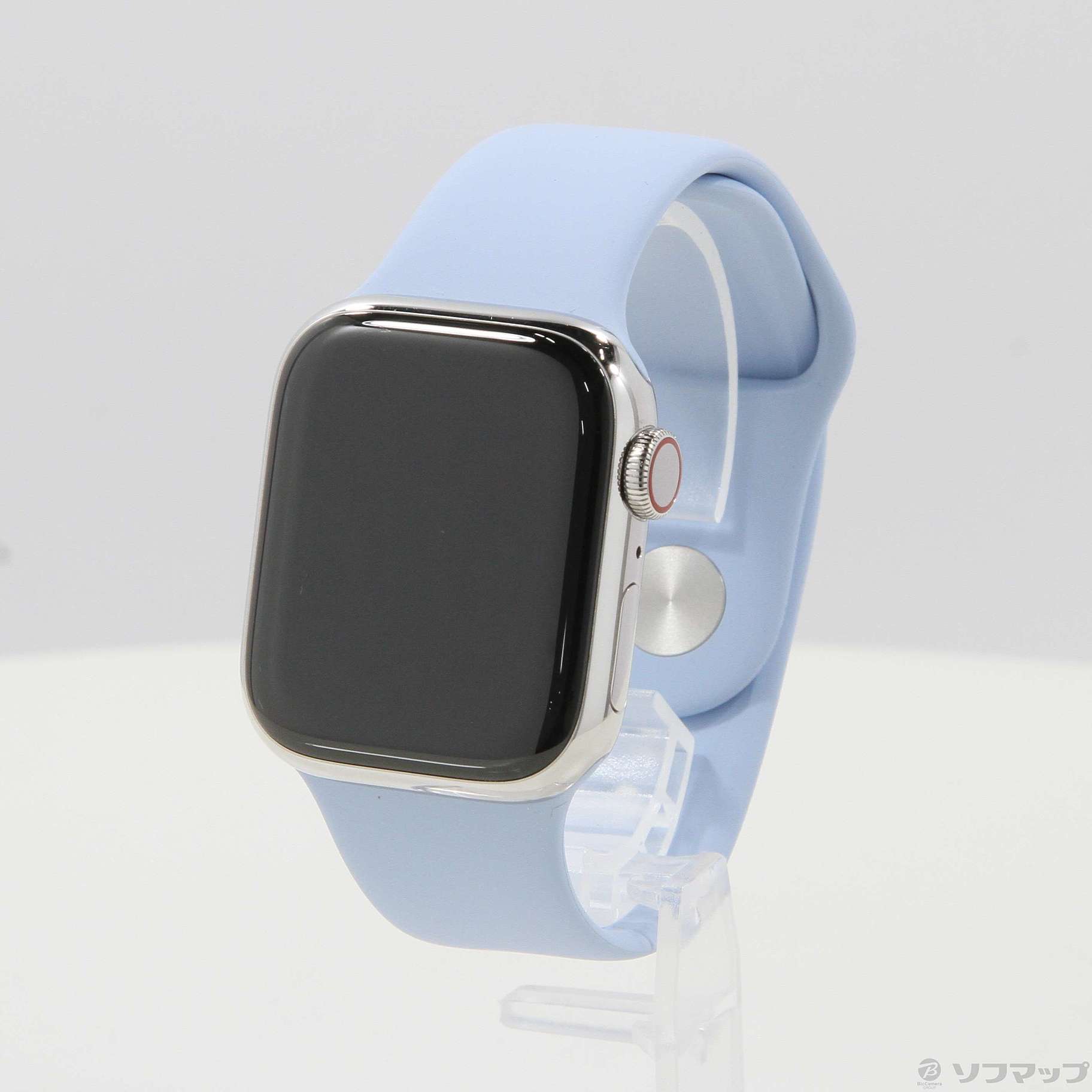 Apple Watch Series 8 GPS + Cellular 45mm ステンレススチールケース スカイスポーツバンド