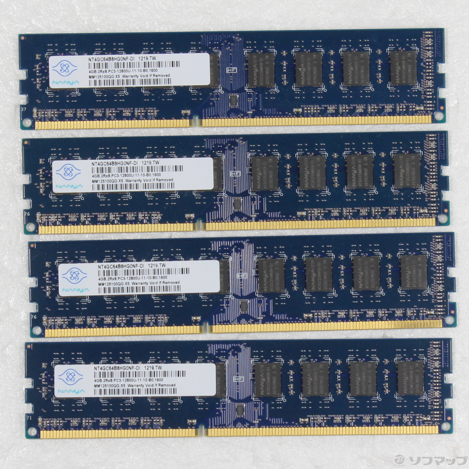 デスクPCメモリ 240P DDR3 16GB 4GB×4枚組 PC3-12800 DDR3-1600