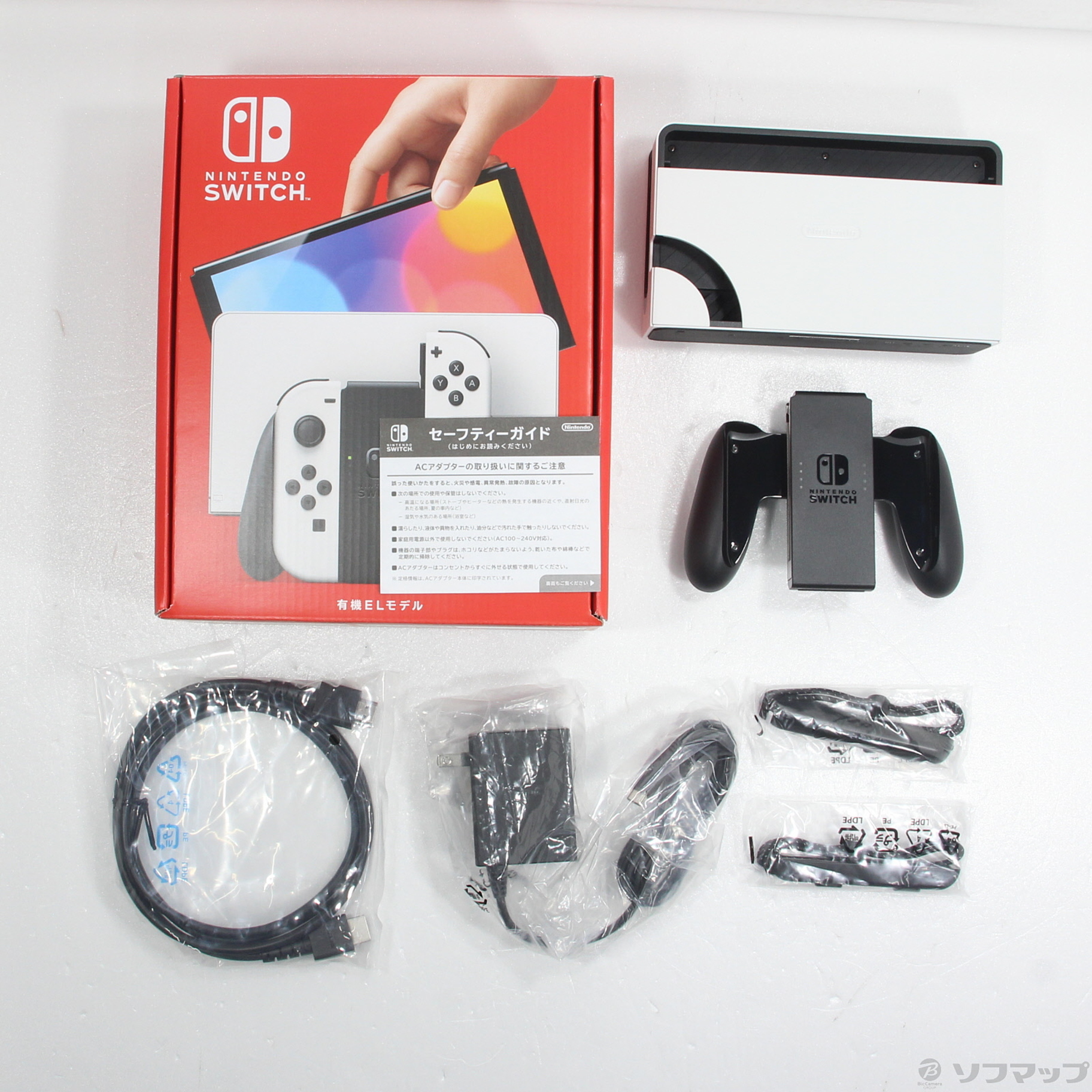 中古】Nintendo Switch 有機ELモデル Joy-Con(L)／(R) ホワイト