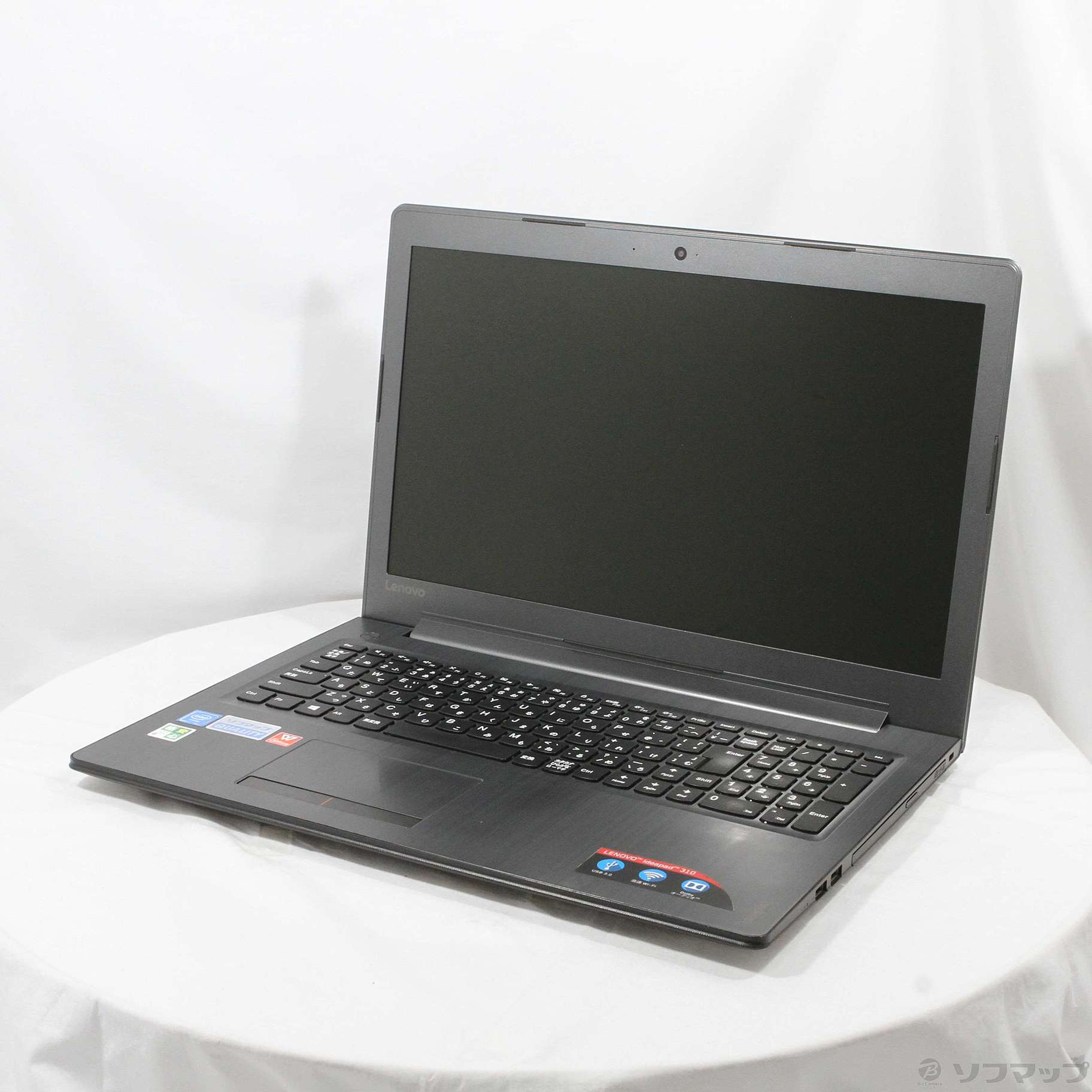 〔中古品〕 格安安心パソコン ideapad 310 80TT0018JP エボニーブラック ［Celeron N3350  (1.1GHz)／4GB／HDD500GB／15.6インチワイド］