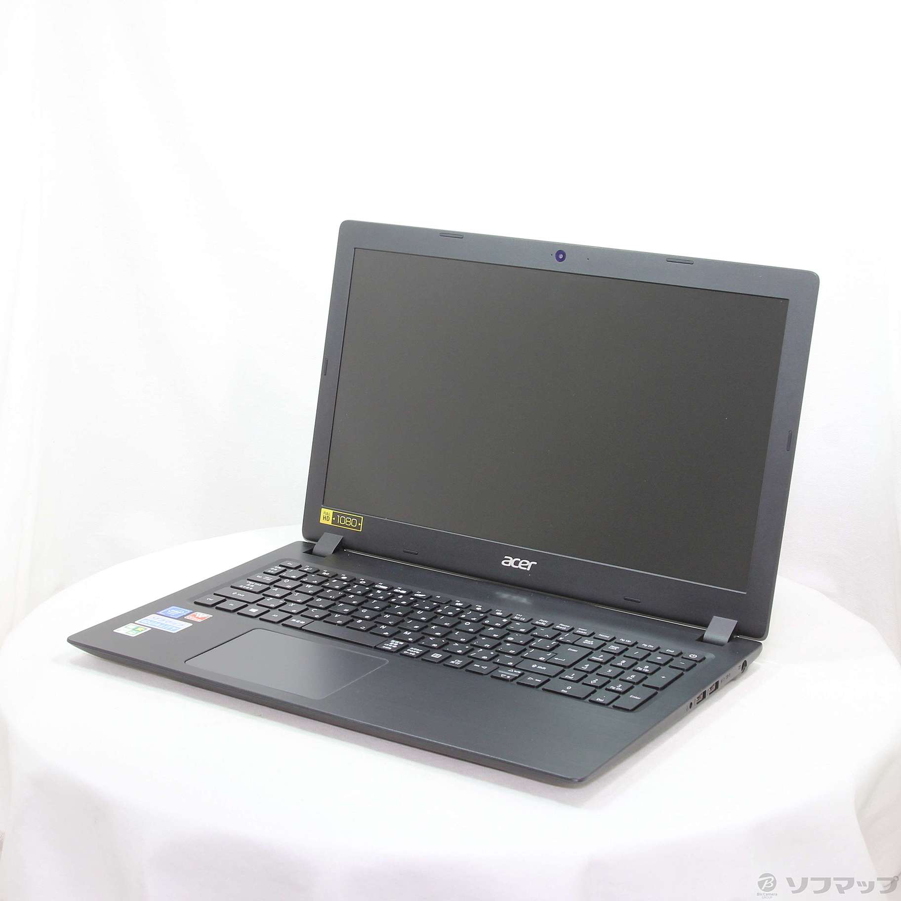 〔中古品〕 格安安心パソコン Aspire 3 A315-32-N14Q／K シェールブラック ［Celeron N4000  (1.1GHz)／4GB／SSD128GB／15.6インチワイド］