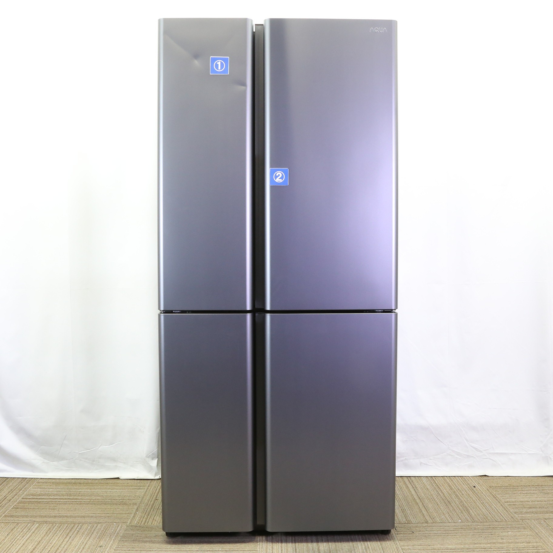 中古】〔展示品〕 冷蔵庫 ダークシルバー AQR-TZA51N(DS) ［幅83cm 