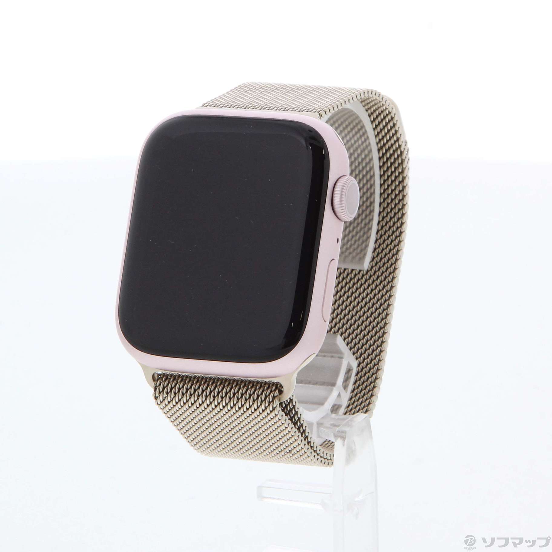 Apple Watch 純正ゴールドミラネーゼループ Applewatch series9 ステンレス45mmゴールドミラネーゼループ
