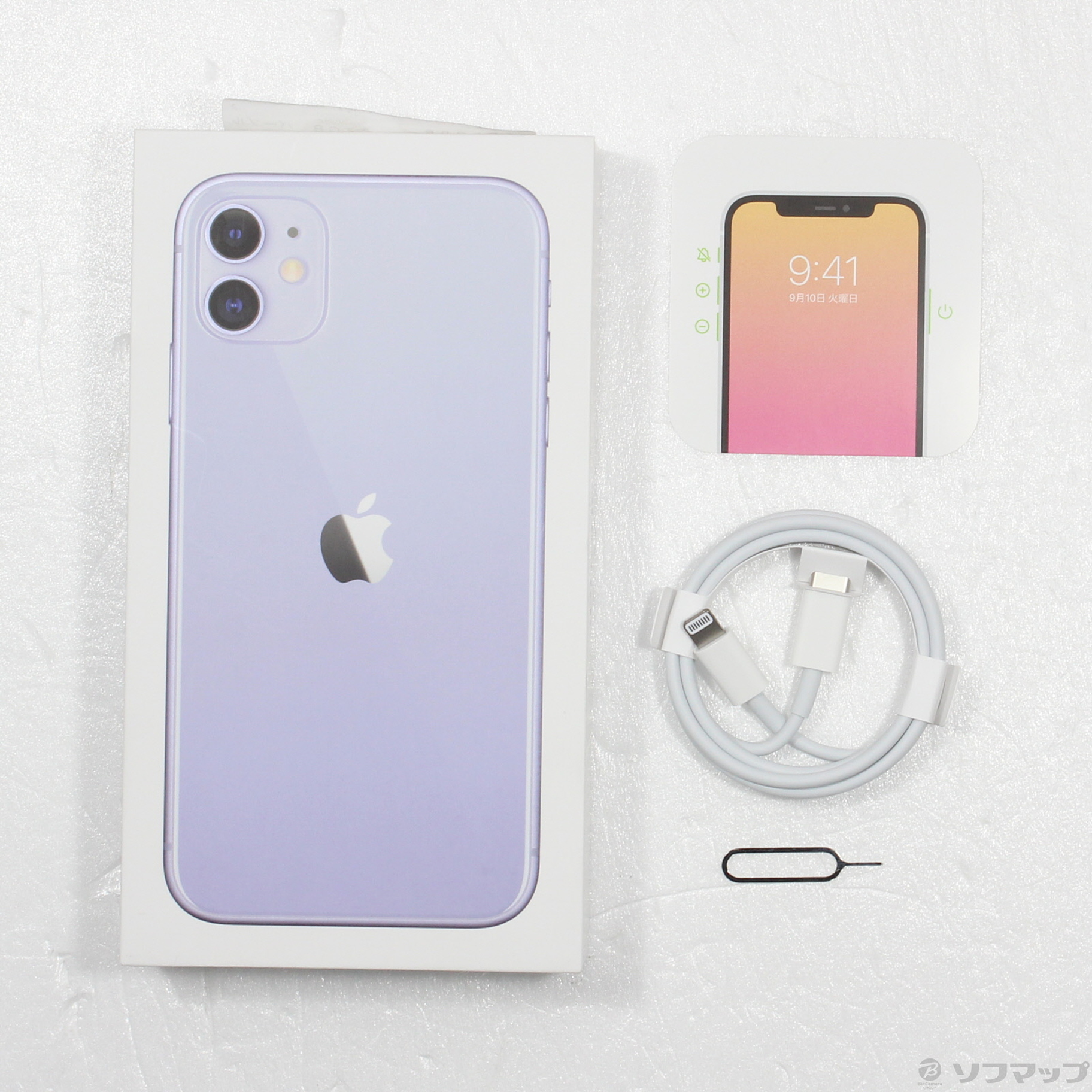 中古】iPhone11 64GB パープル MHDF3J／A SIMフリー [2133053292745