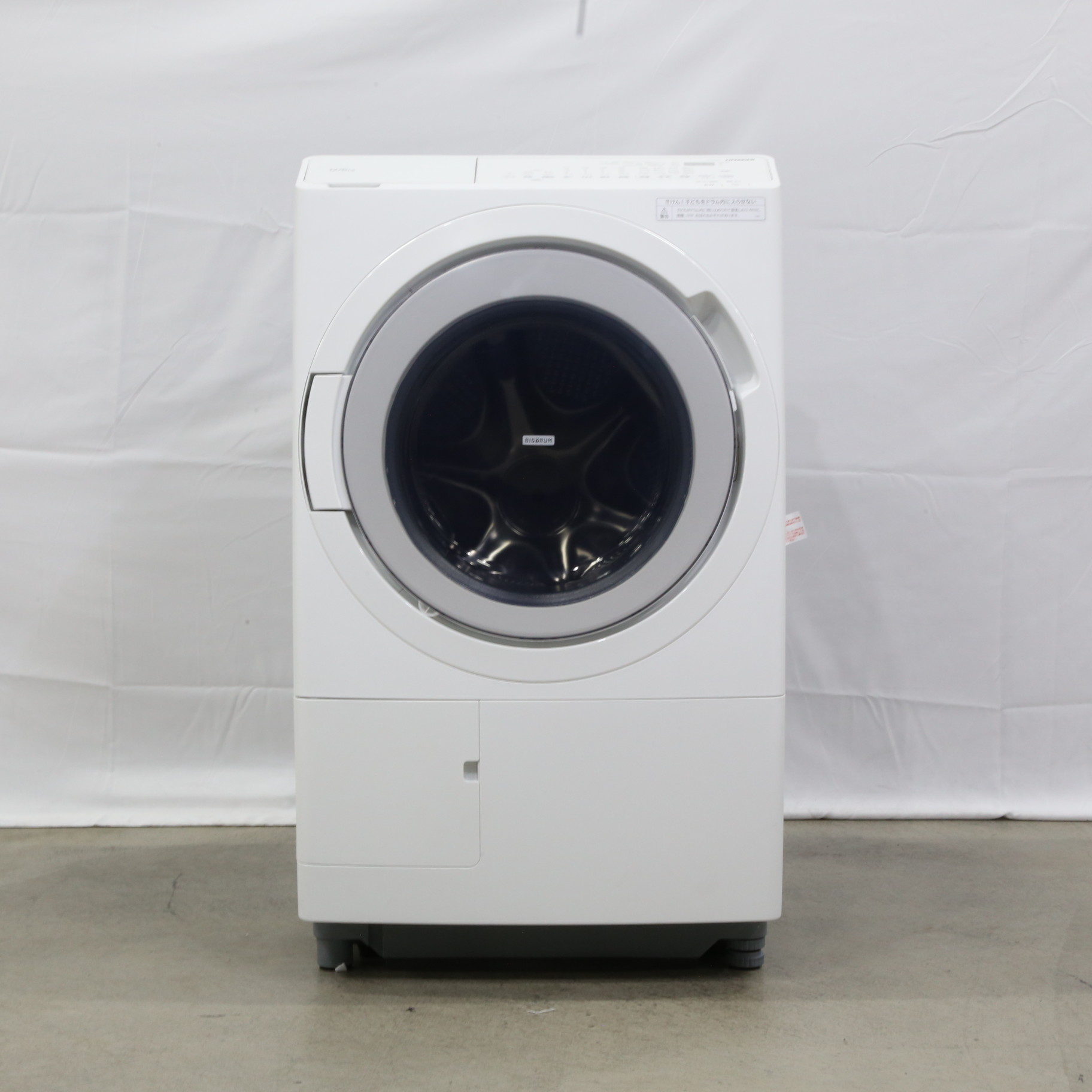 〔中古品〕 ドラム式洗濯機 ビッグドラム ホワイト BD-SV120JL-W ［洗濯12.0kg ／乾燥6.0kg ／ヒーター乾燥(水冷・除湿タイプ)  ／左開き］