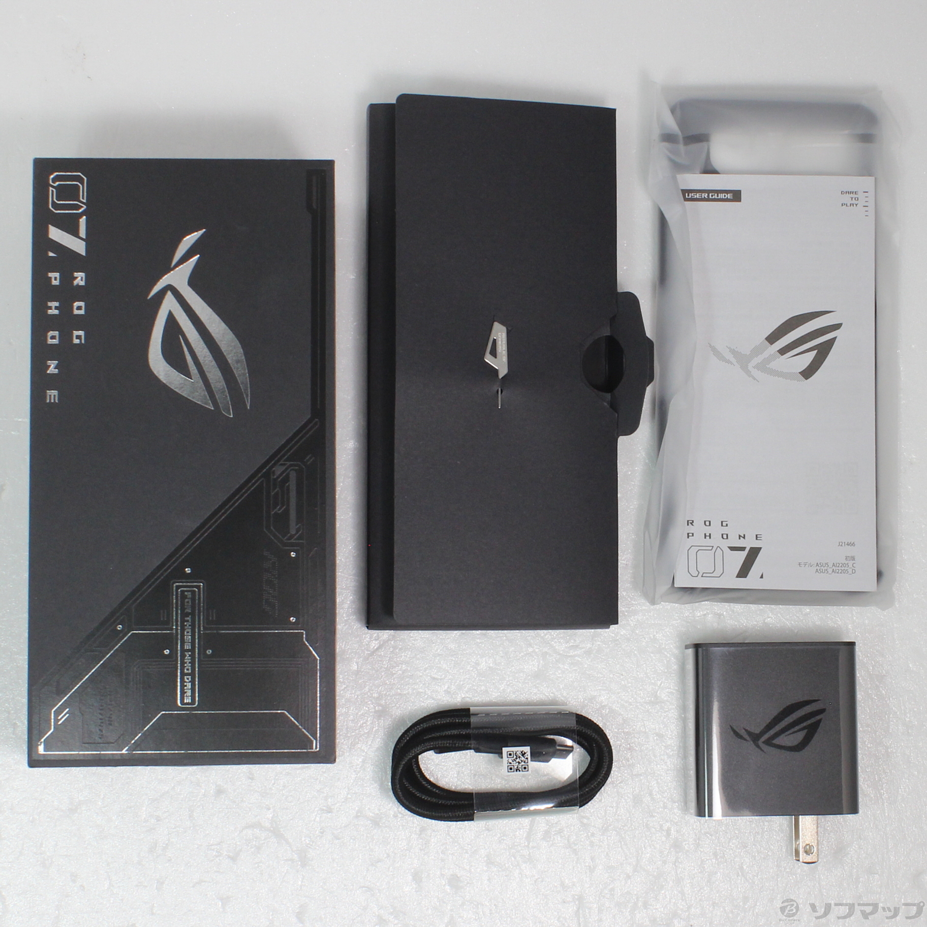 中古】ROG Phone 7 512GB ファントムブラック ROG7BK16R512 SIM