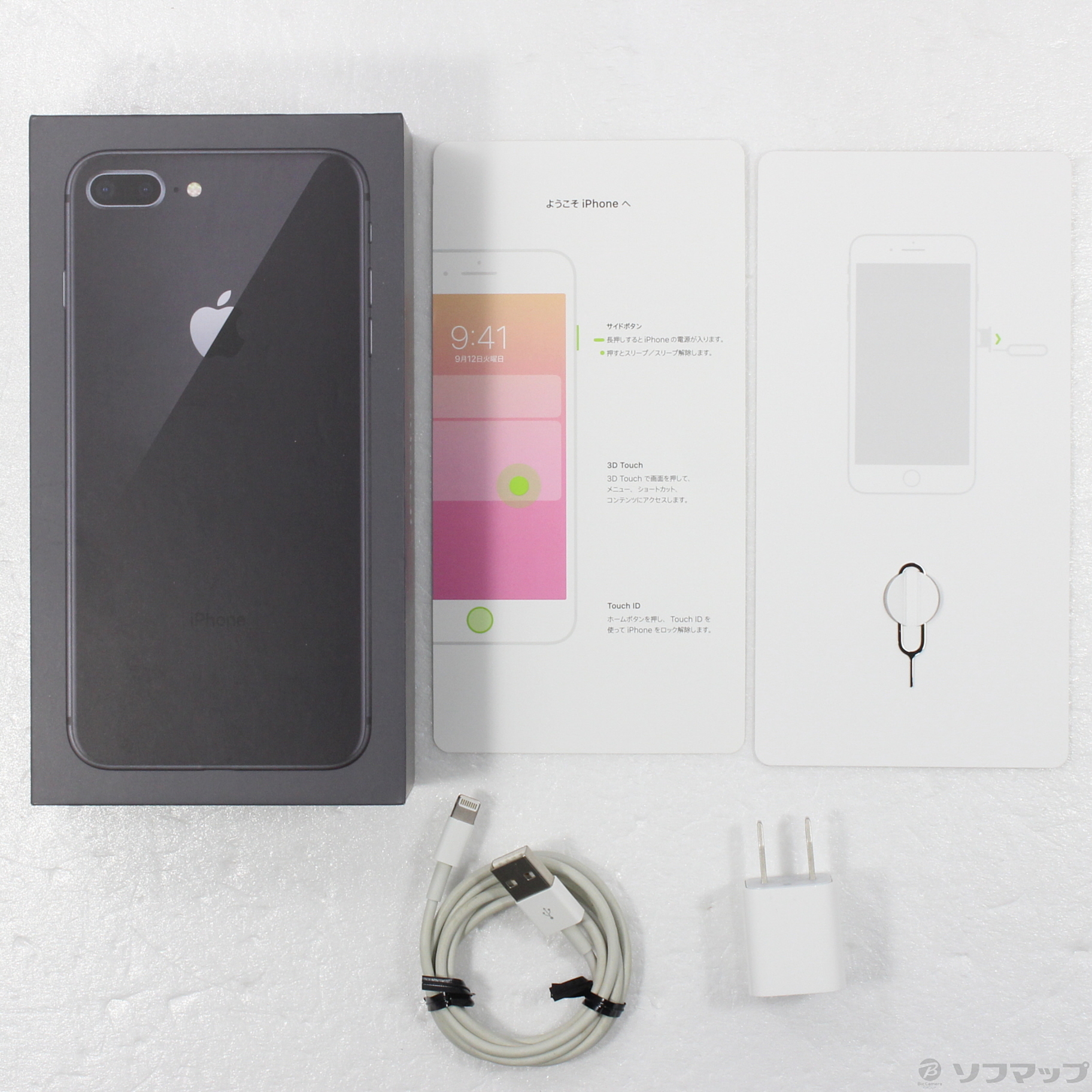 中古】iPhone8 Plus 64GB スペースグレイ MQ9K2J／A SIMフリー