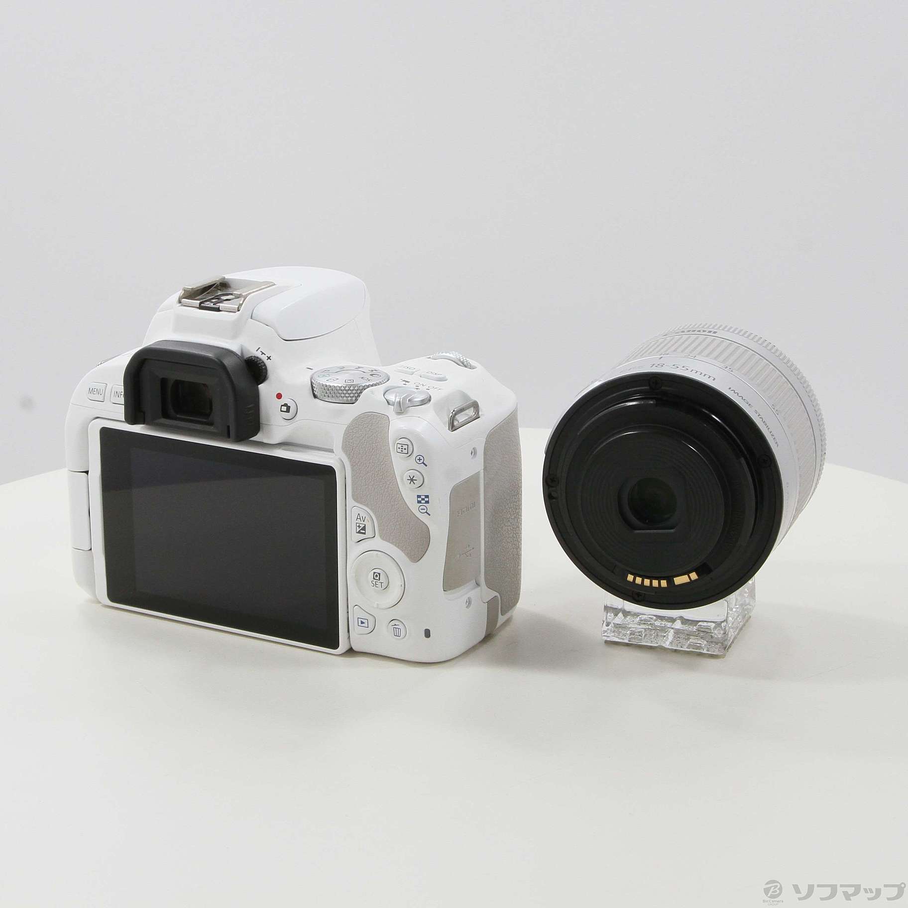 中古】EOS 200D (Kiss X9の海外型番) ホワイト EF-S18-55 IS STM 
