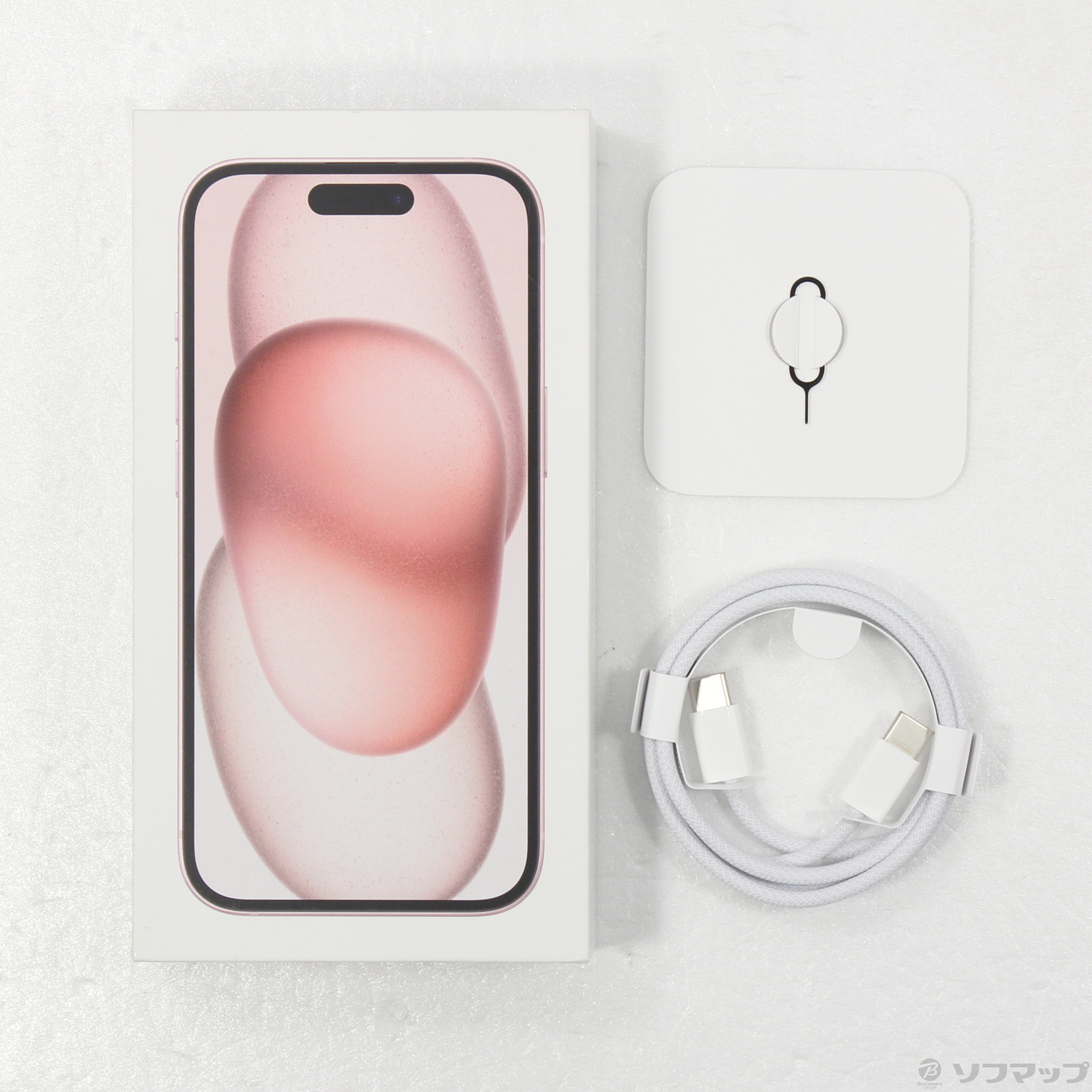 中古】iPhone15 128GB ピンク MTMJ3J／A SIMフリー [2133053454792