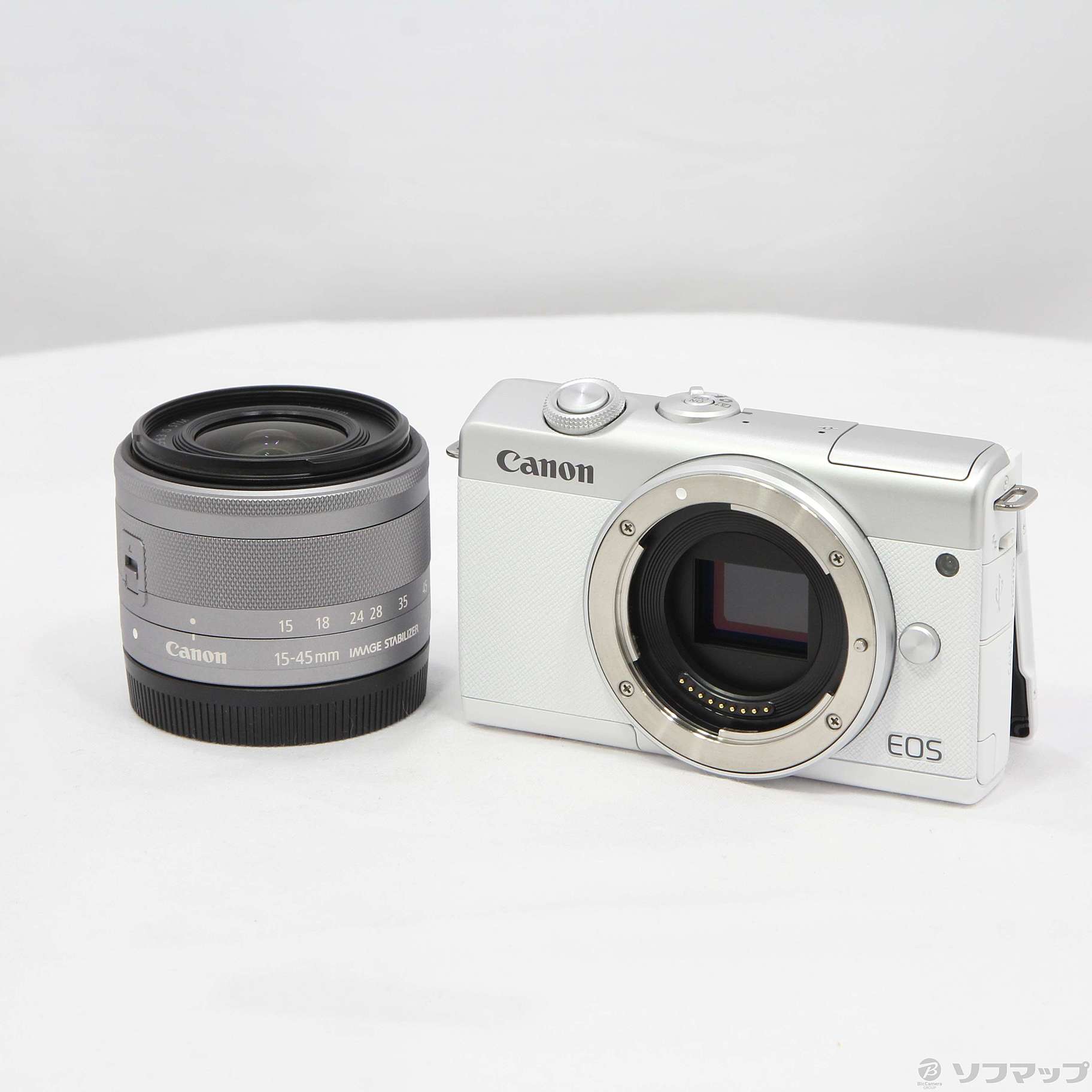 中古】EOS M200 EF-M15-45 IS STM レンズキット ホワイト