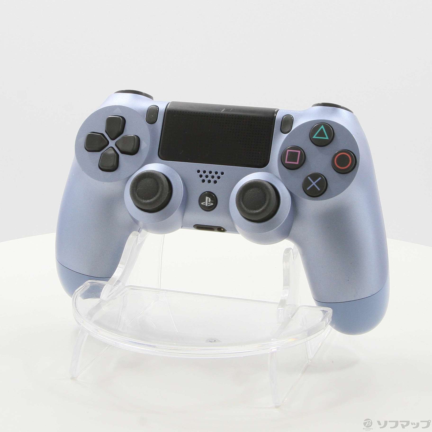 〔中古品〕 ワイヤレスコントローラー DUALSHOCK4 チタン・ブルー 【PS4】