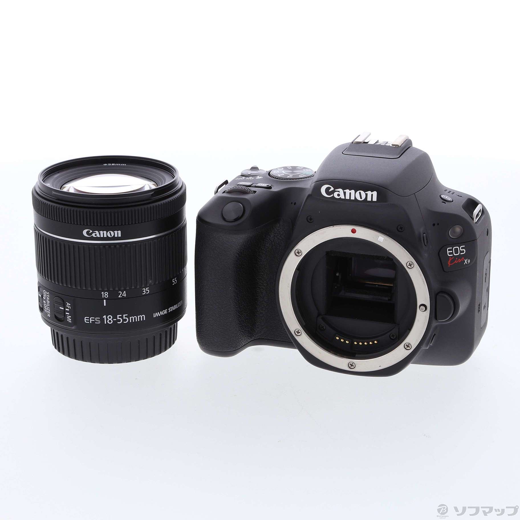 中古】EOS Kiss X9 ブラック EF-S18-55 IS STM レンズキット