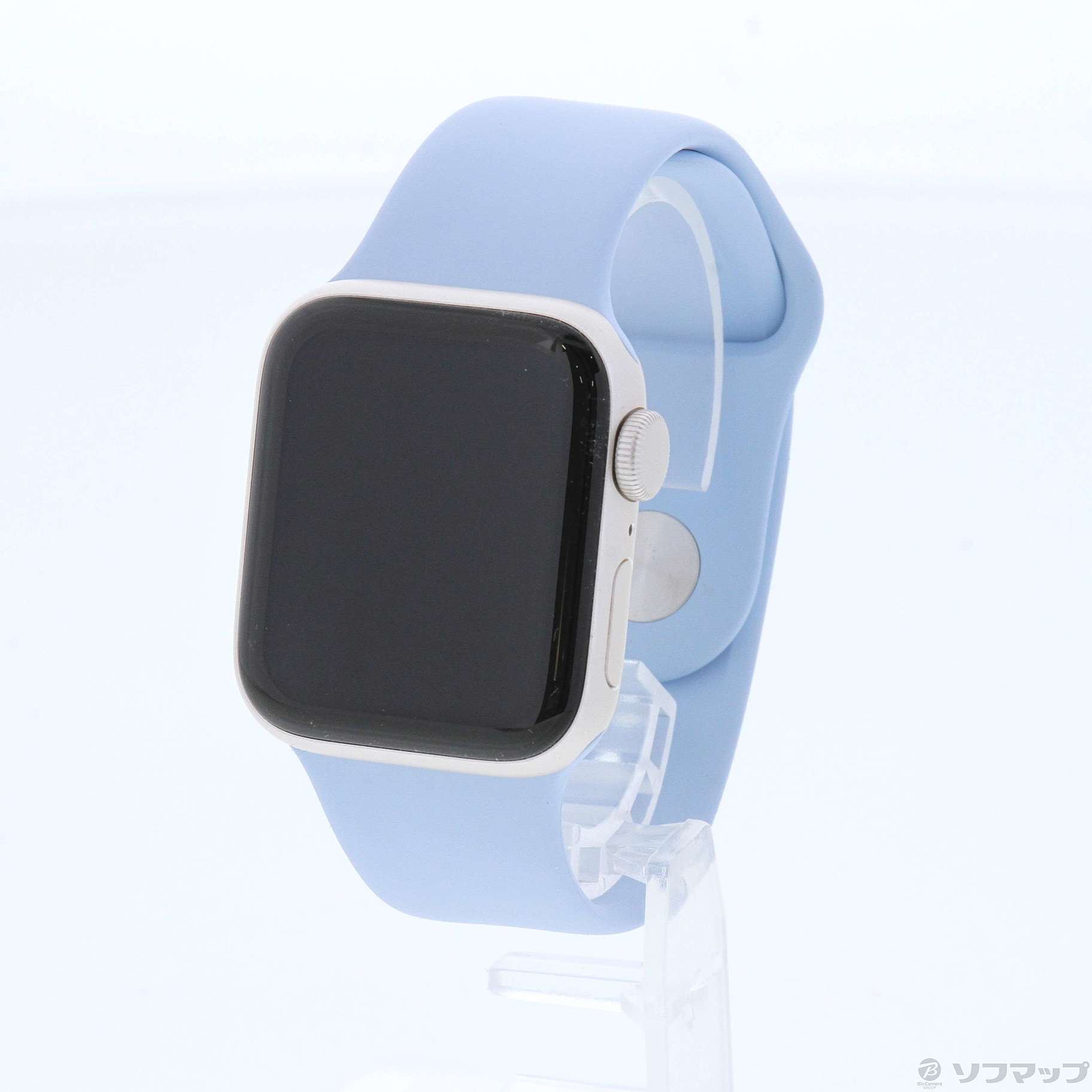(中古)Apple Apple Watch SE 第2世代 GPS 40mm スターライトアルミニウムケース スカイスポーツバンド(349-ud)