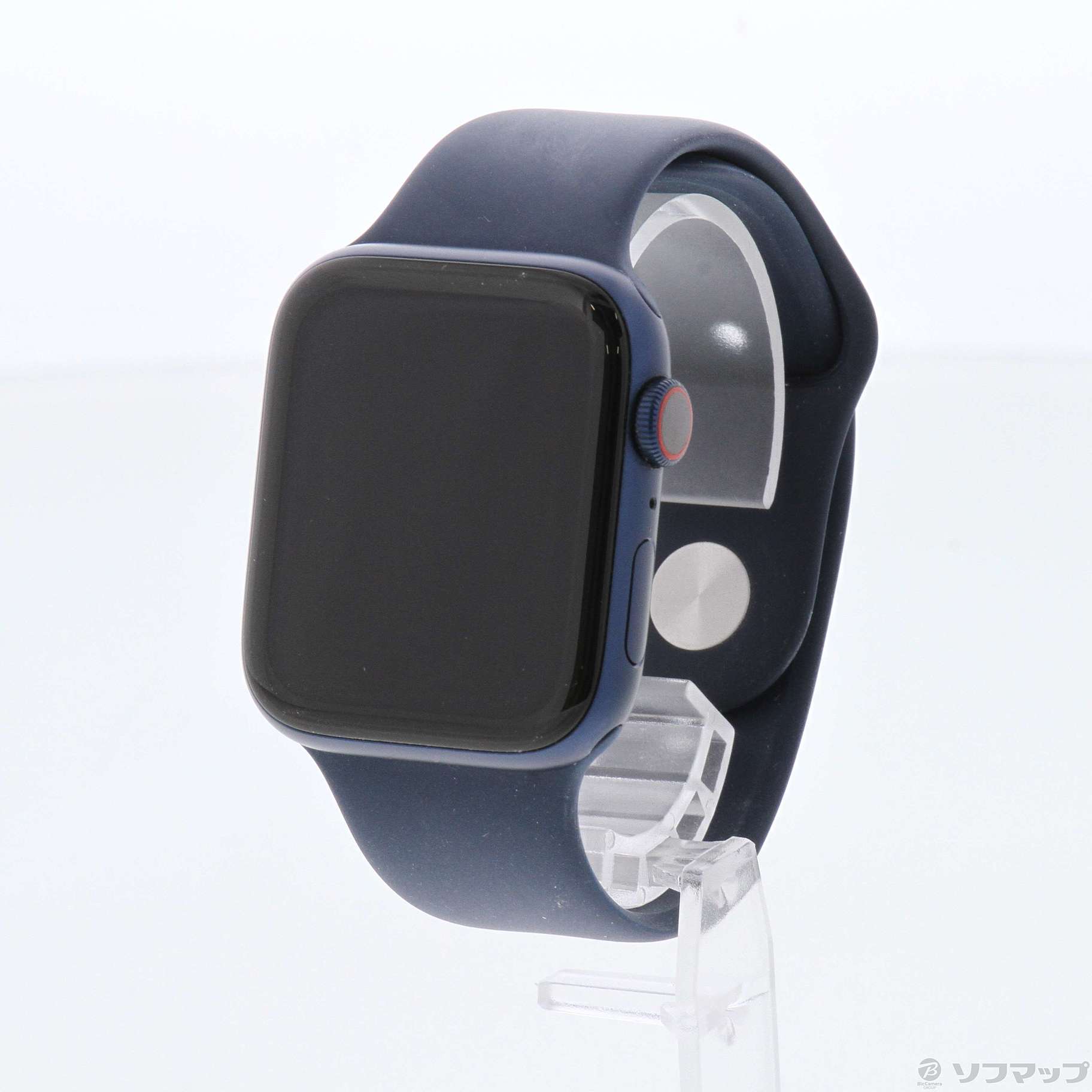 (中古)Apple Apple Watch Series 6 GPS + Cellular 44mm ブルーアルミニウムケース ディープネイビースポーツバンド(198-ud)