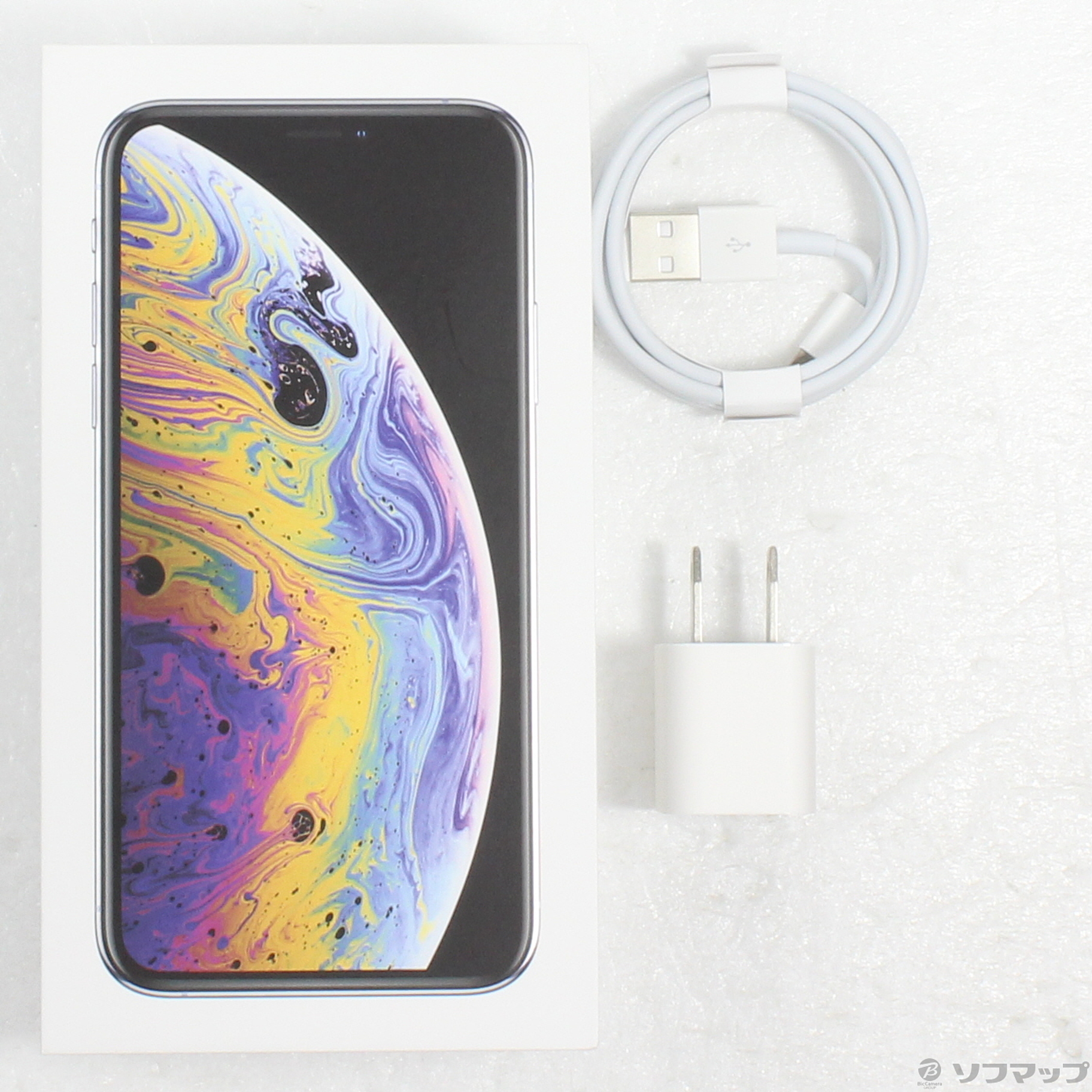 〔中古品〕 iPhoneXS 256GB シルバー MTE12J／A SIMフリー ［5.8インチ有機EL／Apple A12］