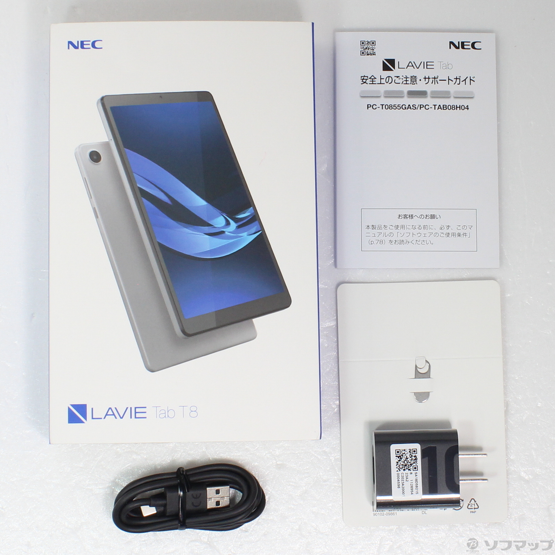 中古】〔展示品〕 LAVIE T0855／GAS 64GB アークティックグレー PC