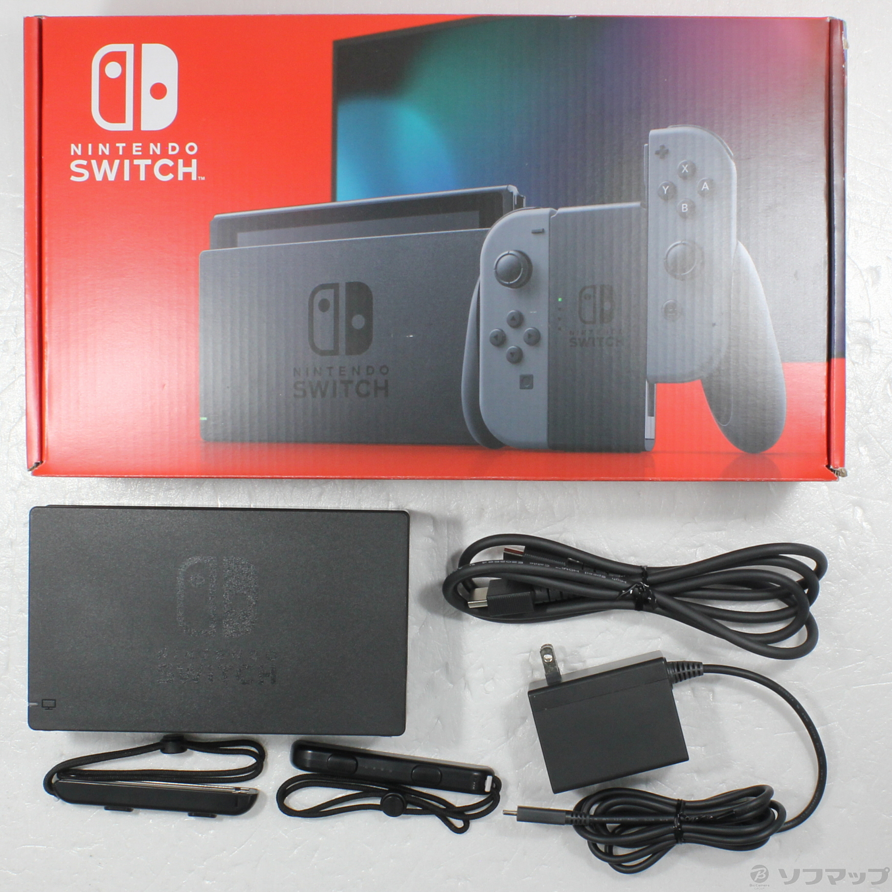 中古品〕 Nintendo Switch Joy-Con (L) ／ (R) グレー (2019年8