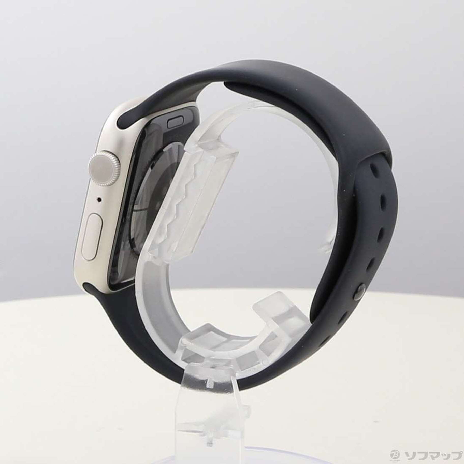 Apple Watch Series 7 GPS 45mm スターライトアルミニウムケース ブラックスポーツバンド