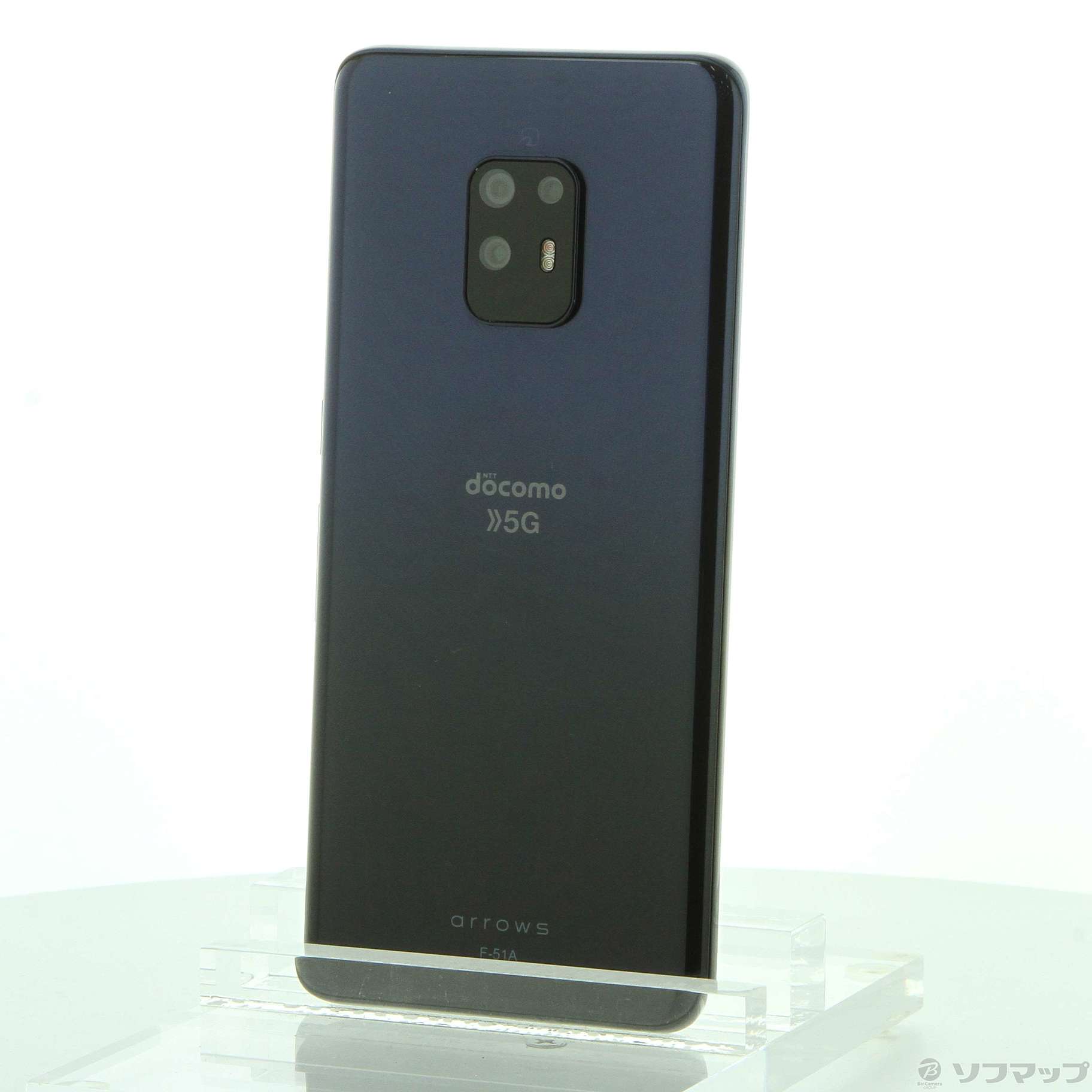 〔中古品〕 arrows 5G 128GB ネイビーブラック F-51A docomoロック解除SIMフリー  ［6.7インチ有機EL／Snapdragon 865］