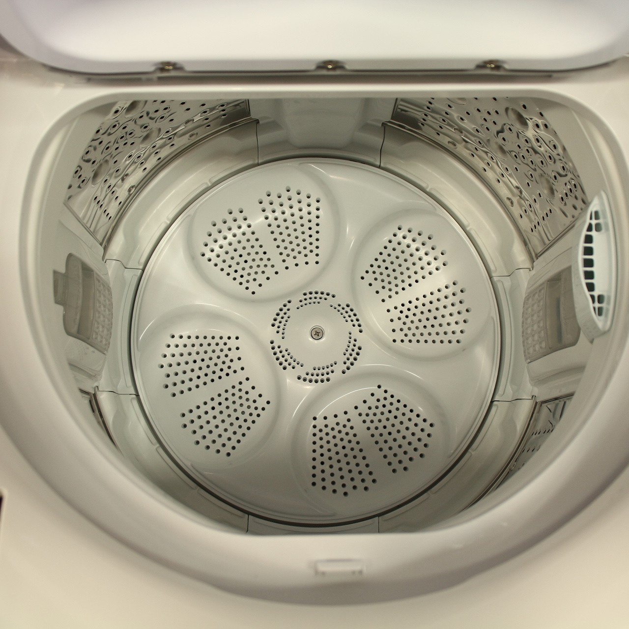 〔中古品〕 タテ型洗濯乾燥機 ビートウォッシュ ホワイトラベンダー BW-DX100J-V ［洗濯10.0kg ／乾燥5.5kg  ／ヒーター乾燥(水冷・除湿タイプ) ／上開き］