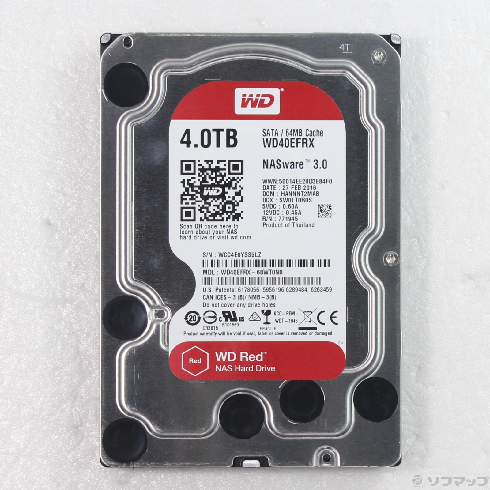 【中古】WD40EFRX [2133053780914] - リコレ！|ビックカメラグループ ソフマップの中古通販サイト